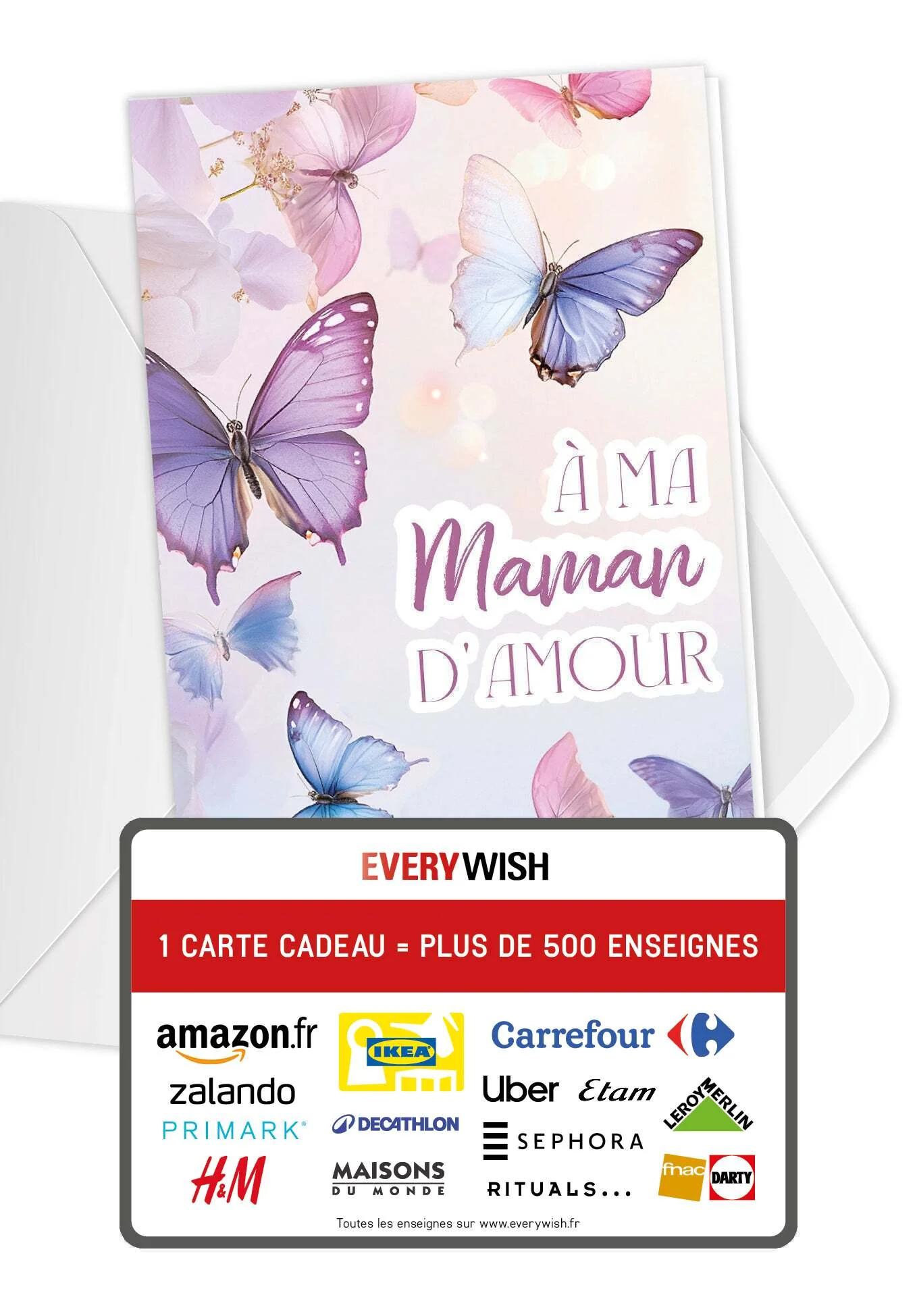 À ma maman - Papillons Lila