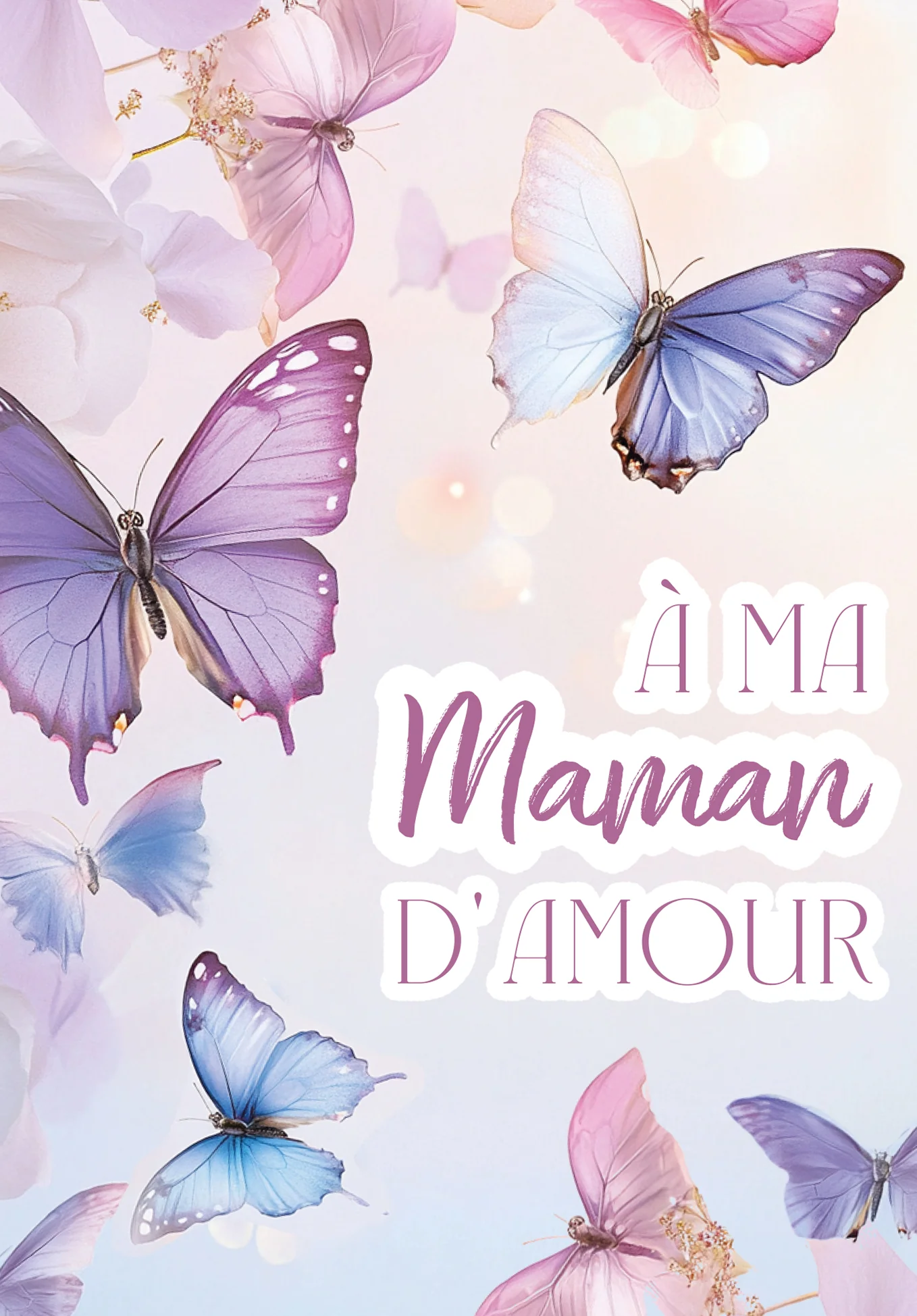 À ma maman - Papillons Lila - Image 2