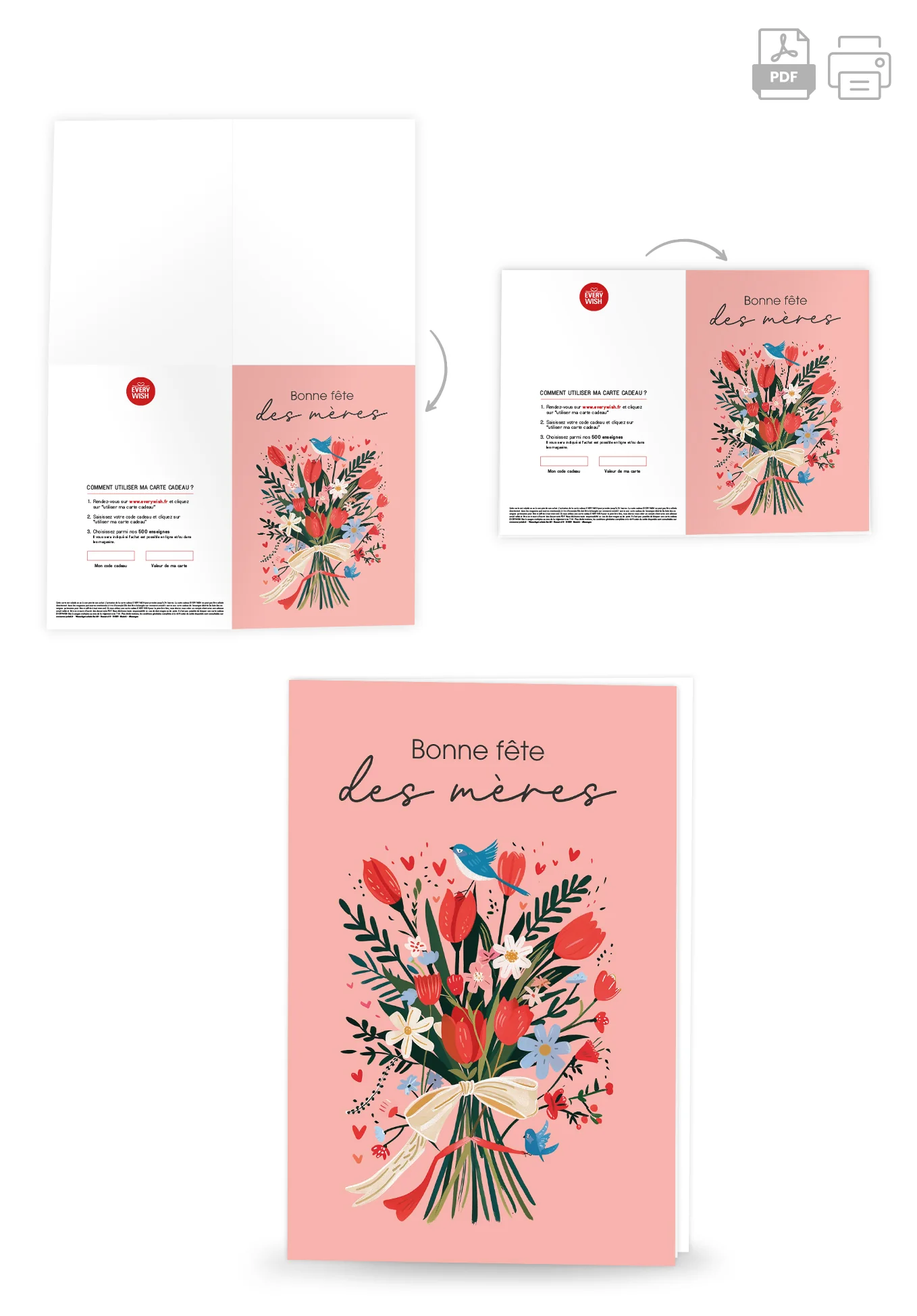Bonne fête des mères - Bouquet Oiseau PDF - Image 4