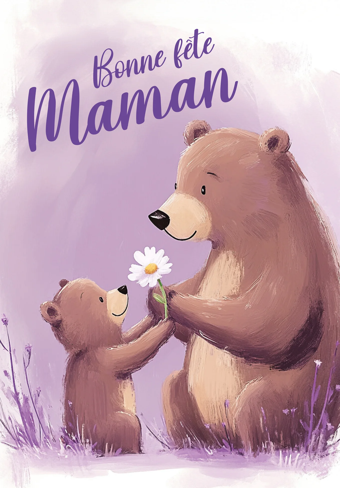 Bonne fête Maman - Ours violet - Image 2