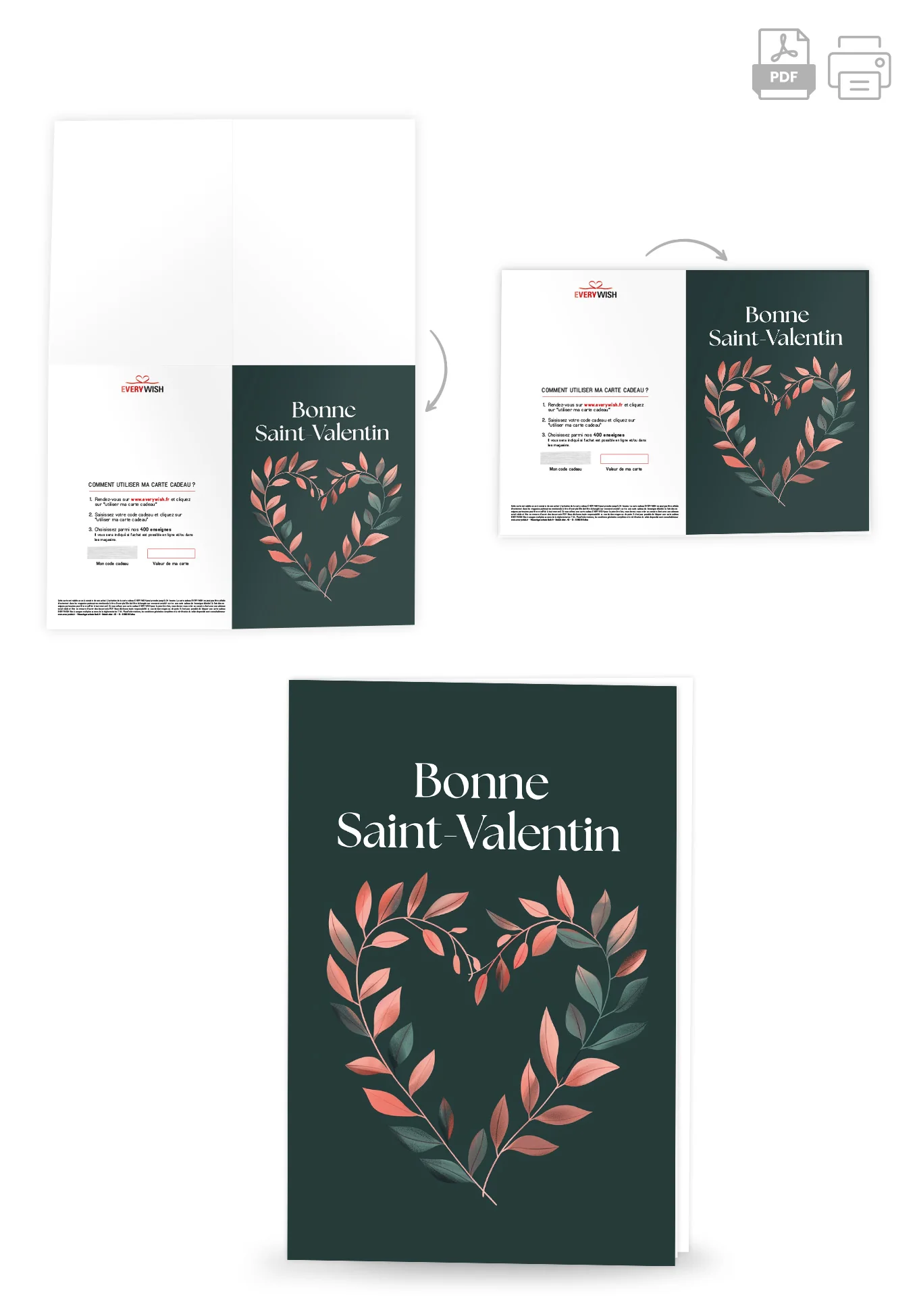 Bonne Saint-Valentin - Cœur vert foncé - Image 4