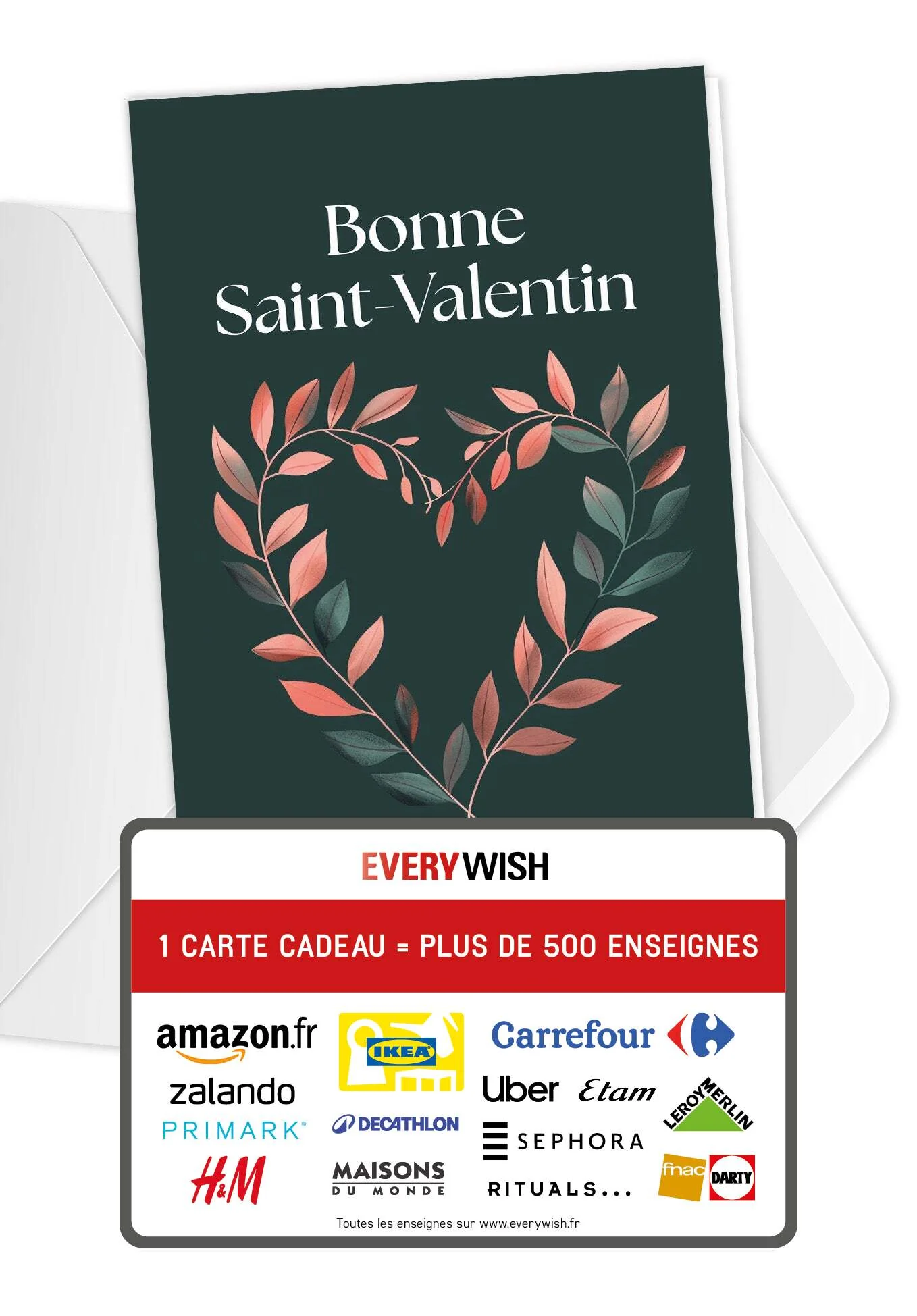 Bonne Saint-Valentin - Cœur vert foncé PDF