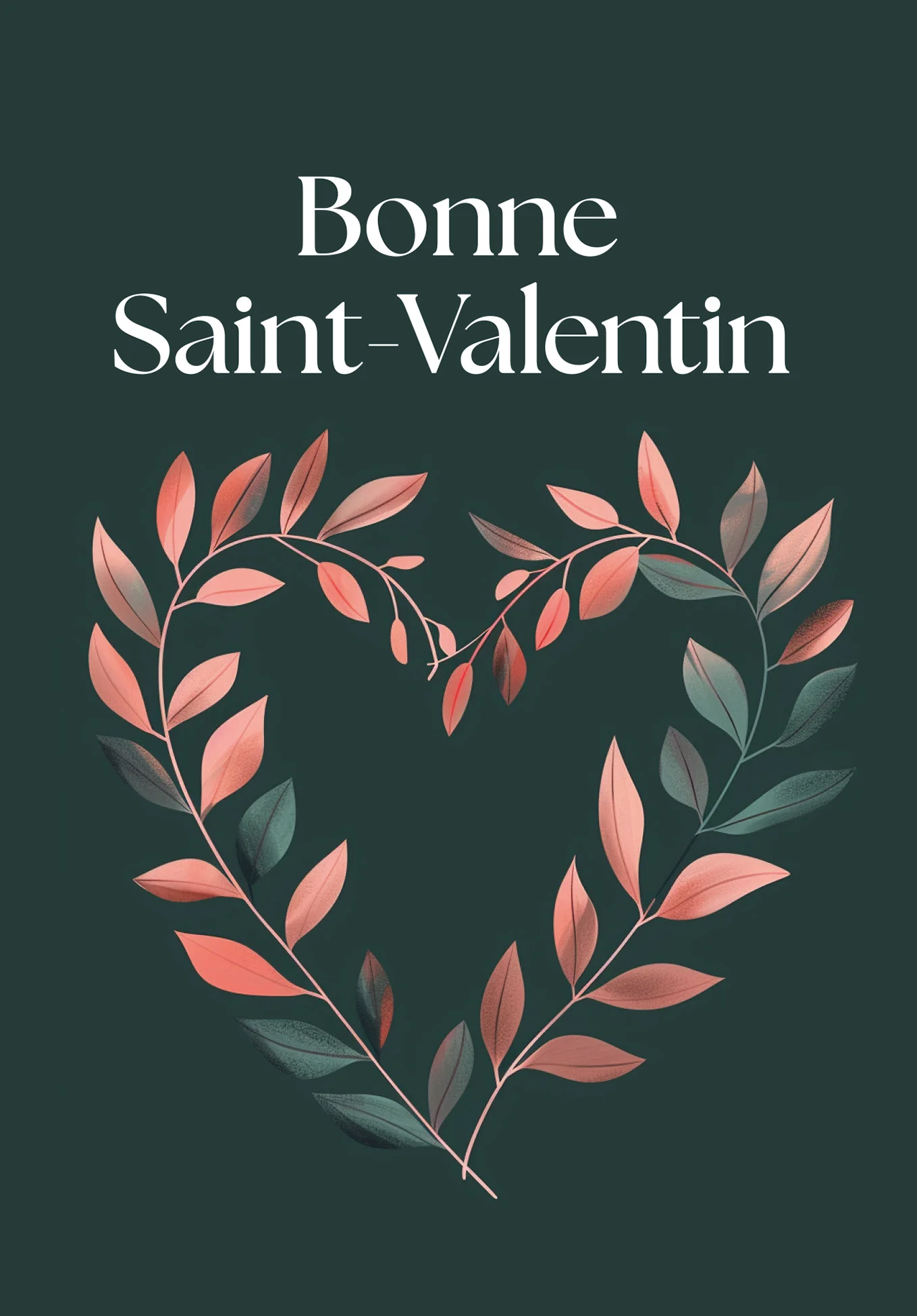 Bonne Saint-Valentin - Cœur vert foncé PDF - Image 2