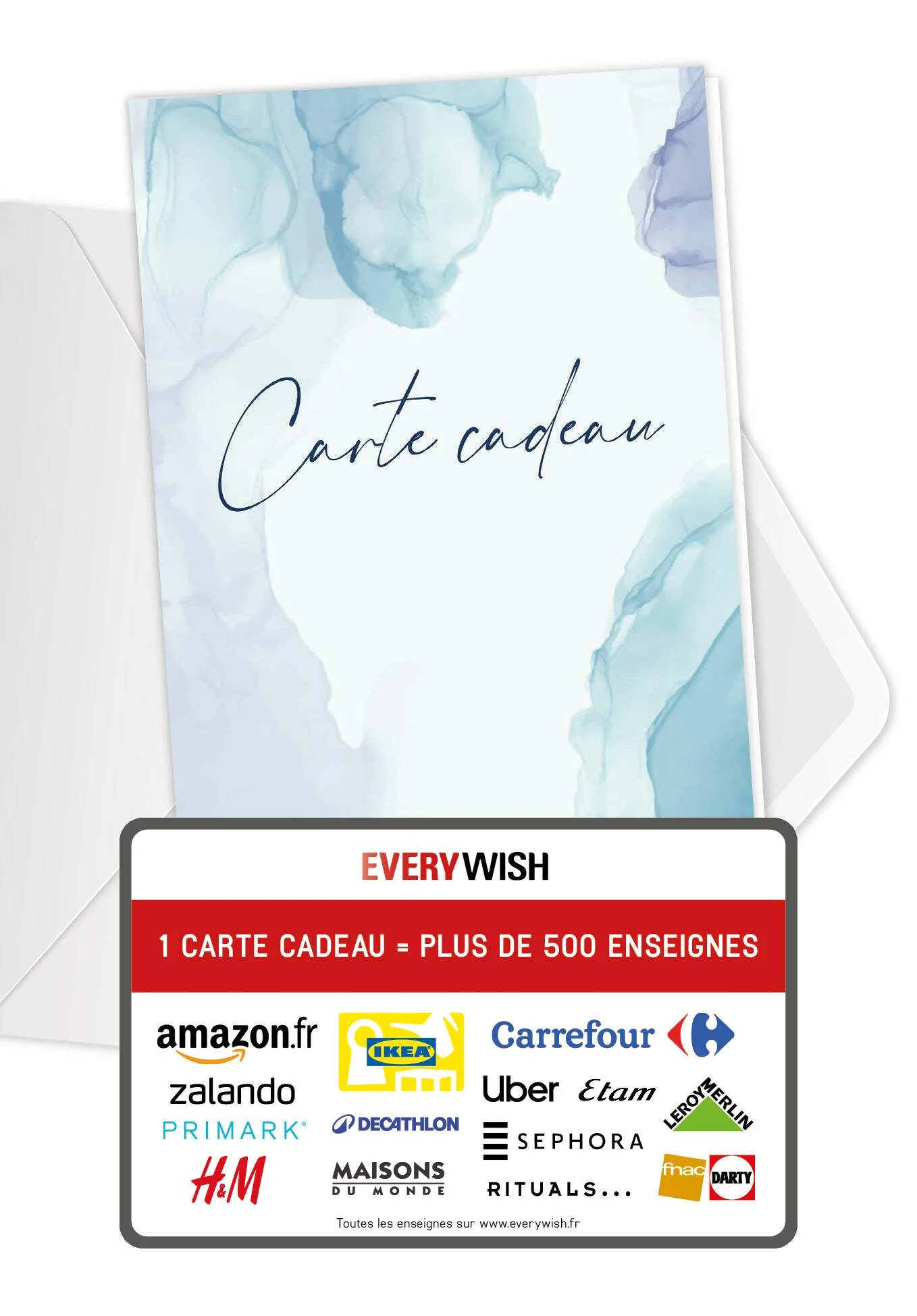 Carte Cadeau - Aquarelle Bleu PDF