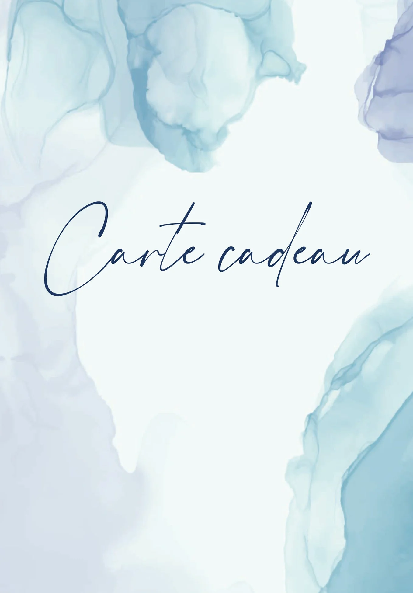 Carte Cadeau - Aquarelle Bleu PDF - Image 2