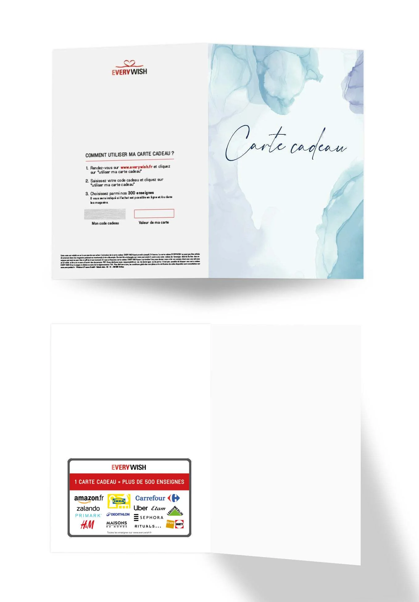 Carte Cadeau - Aquarelle Bleu PDF - Image 3