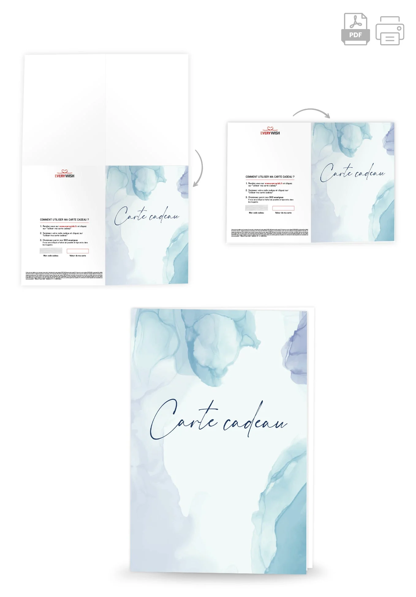 Carte Cadeau - Aquarelle Bleu PDF - Image 4