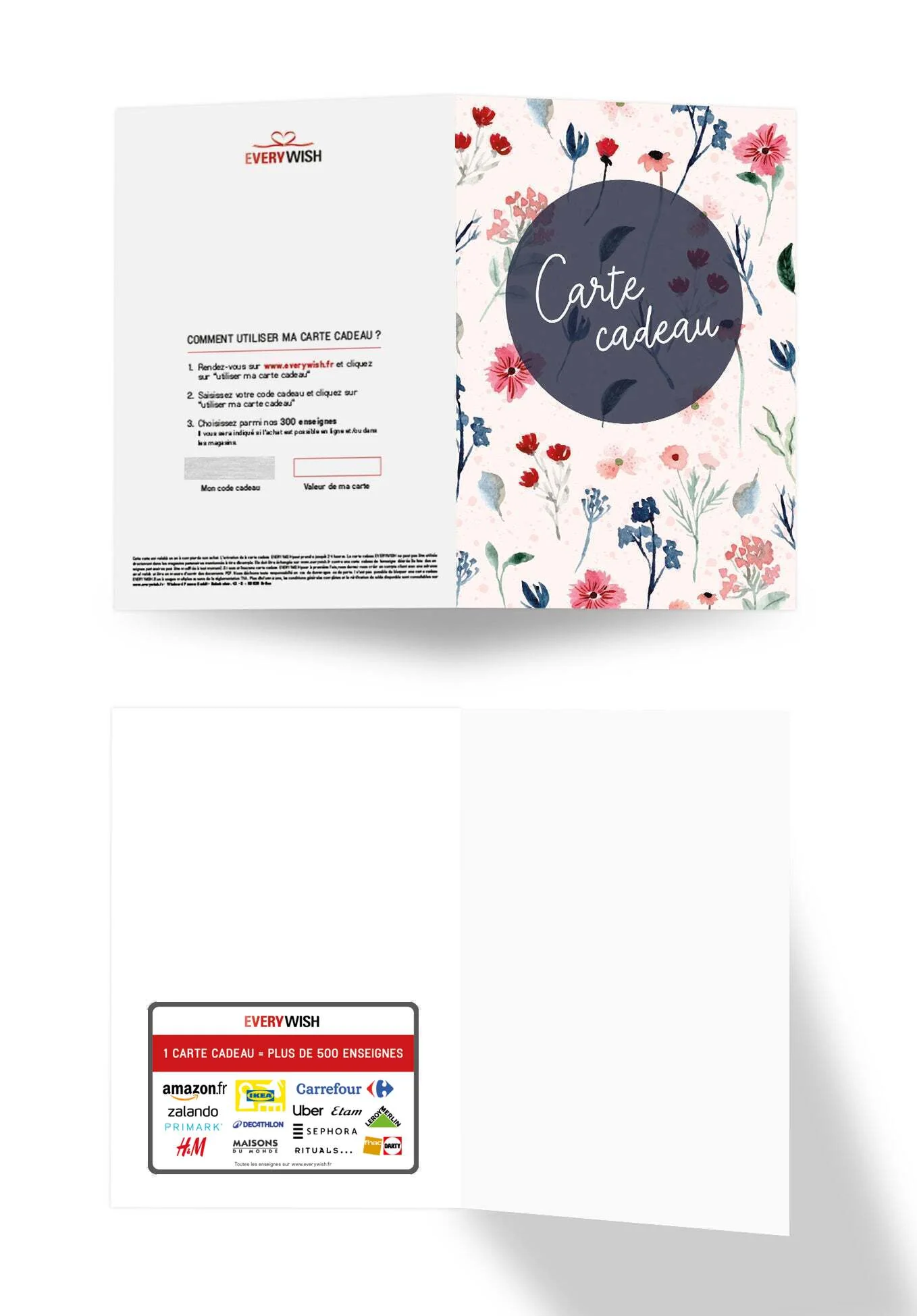 Carte Cadeau - Fleurs Bleu - Image 3