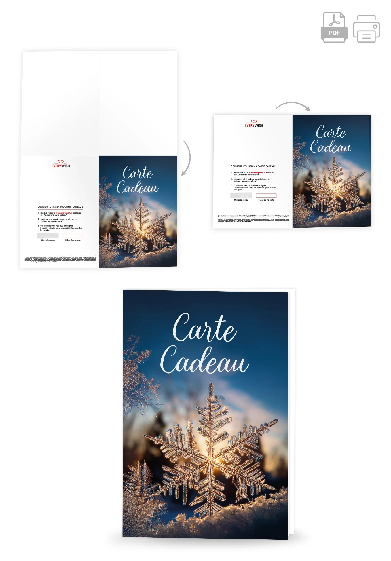 Carte Cadeau - Flocon de neige - Image 4