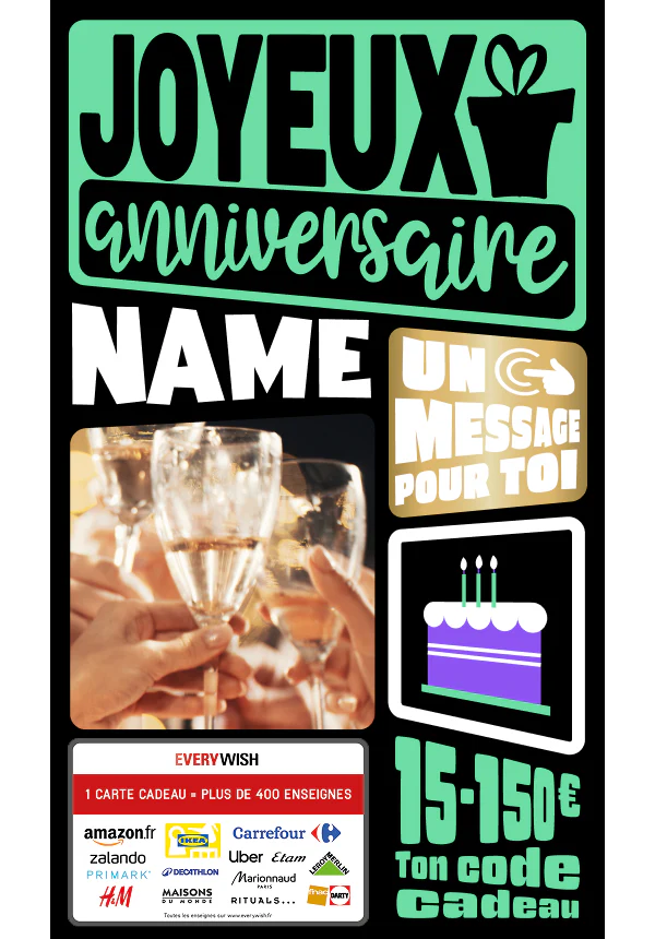 Cartes-cadeaux d'anniversaire