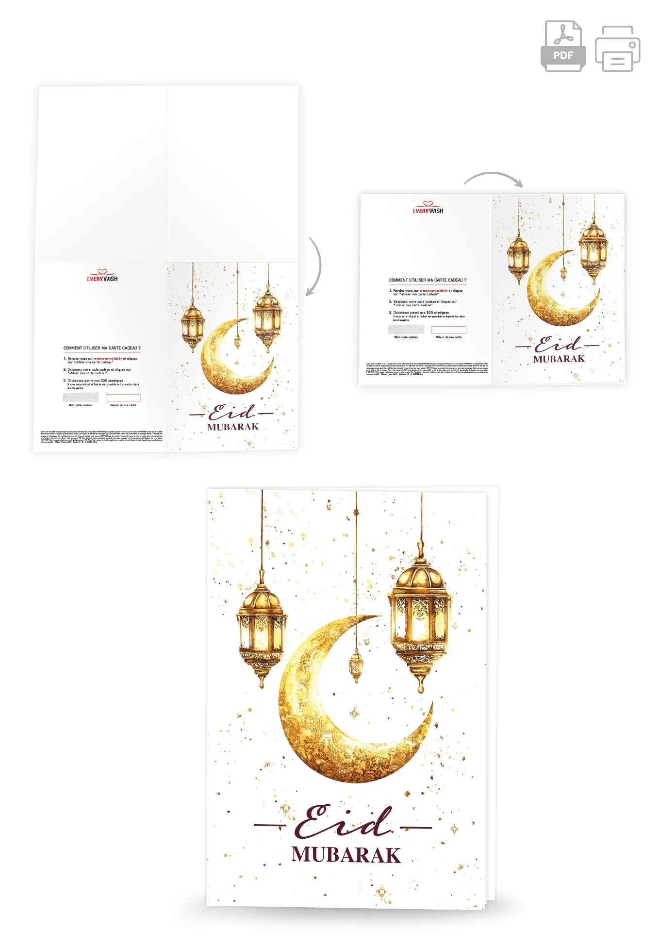 Eid Mubarak - Blanc or - Image 4