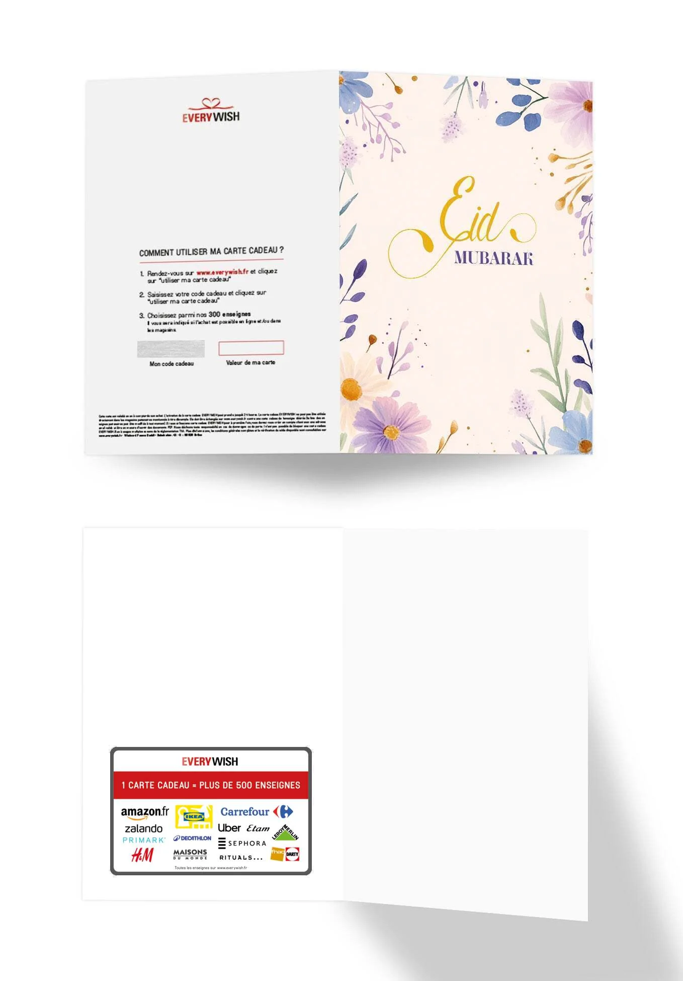 Eid Mubarak - Fleurs aquarelles Beige PDF - Image 3