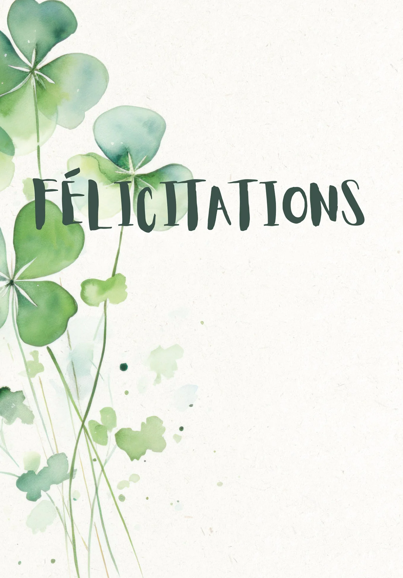 Félicitations - Feuille de trèfle PDF - Image 2