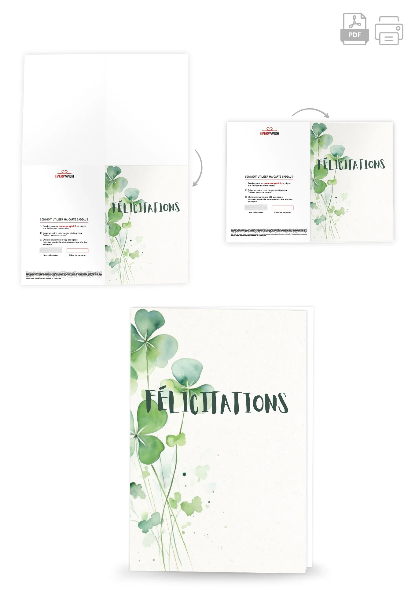 Félicitations - Feuille de trèfle PDF - Image 4