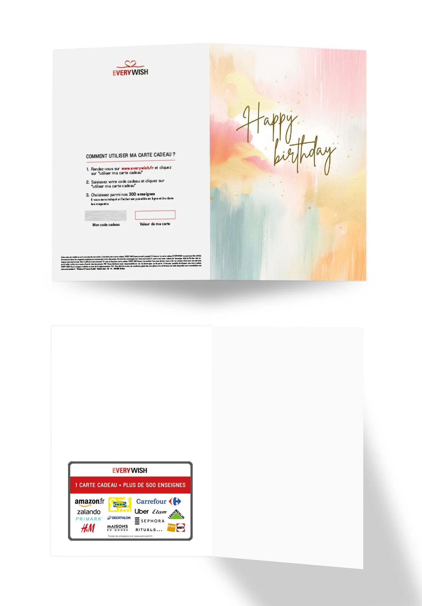 Happy Birthday - Aquarelle colorée - Image 3
