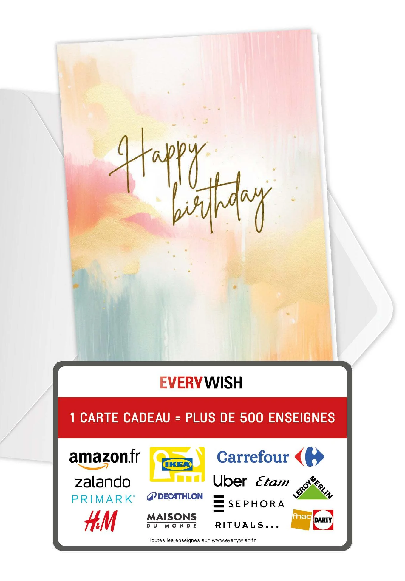 Happy Birthday - Aquarelle colorée PDF