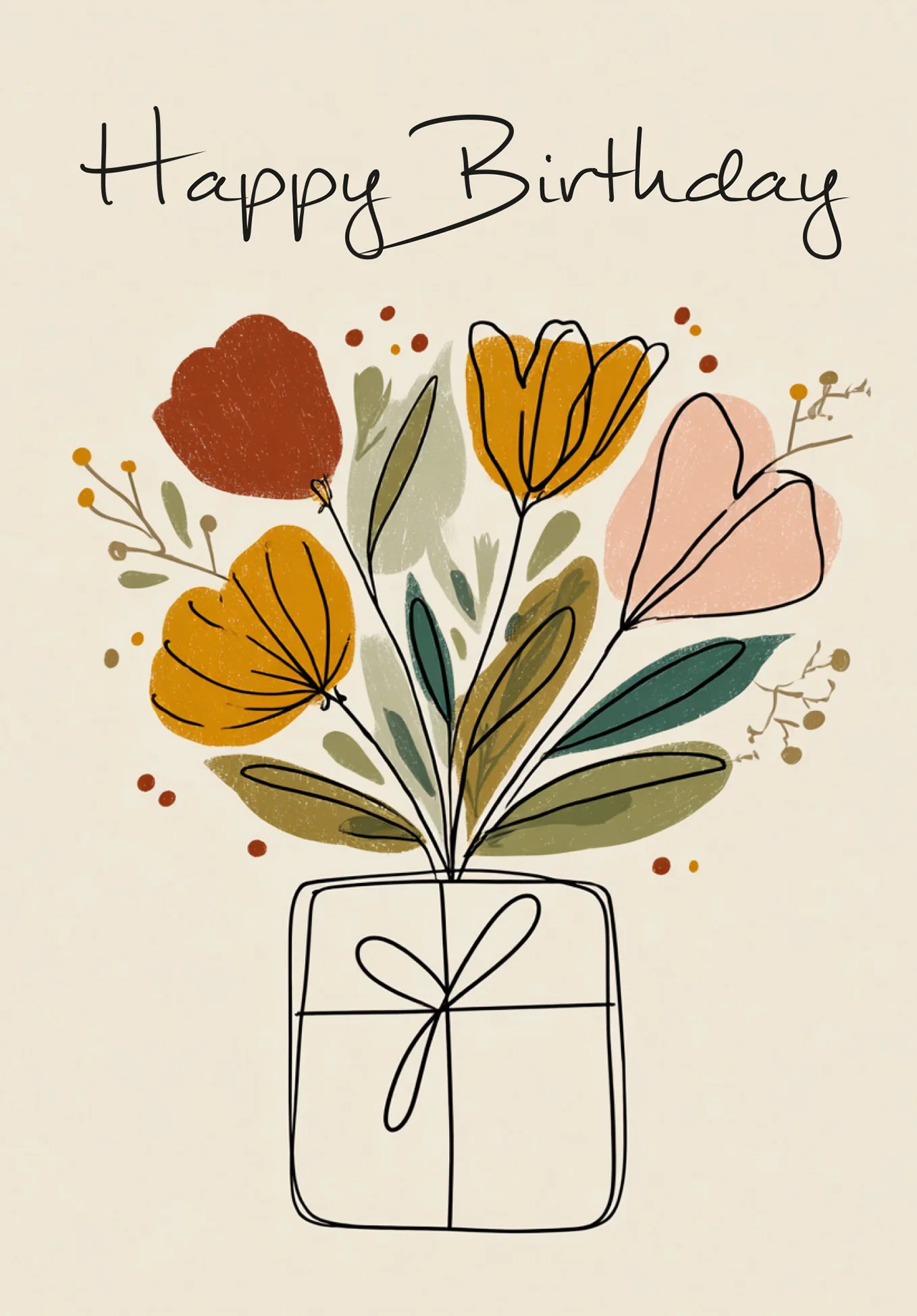 Happy Birthday - Fleurs cadeaux - Image 2