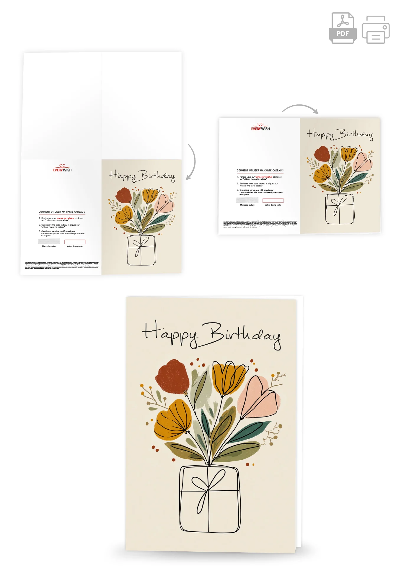 Happy Birthday - Fleurs cadeaux PDF - Image 4
