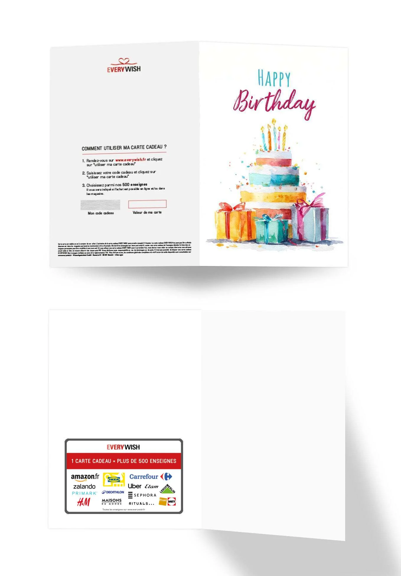 Happy Birthday - Gâteau aquarelle PDF - Image 3