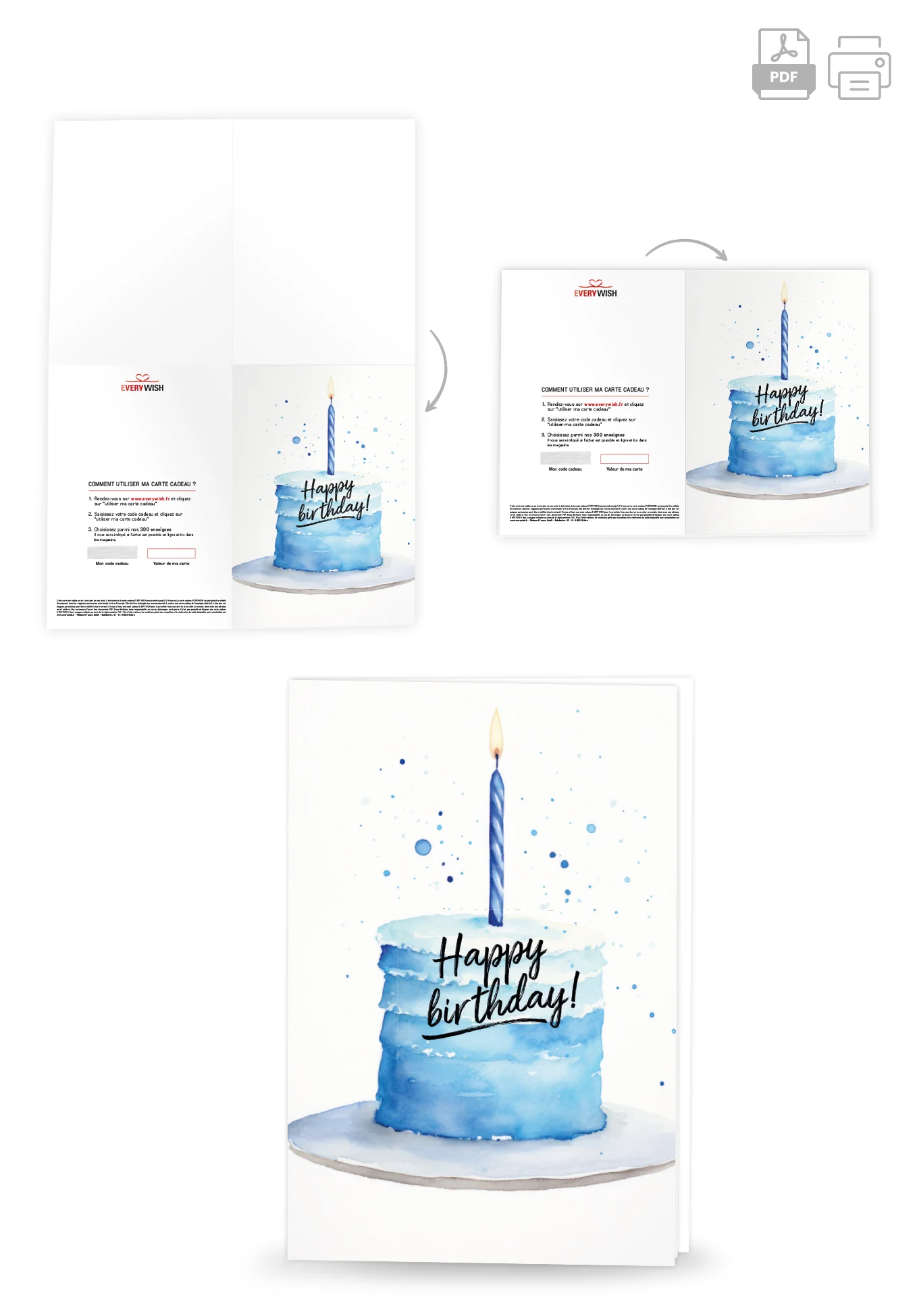 Happy Birthday - Gâteau Bleu - Image 4