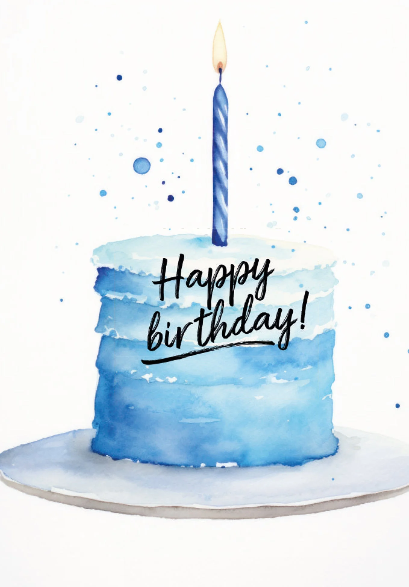 Happy Birthday - Gâteau Bleu PDF - Image 2