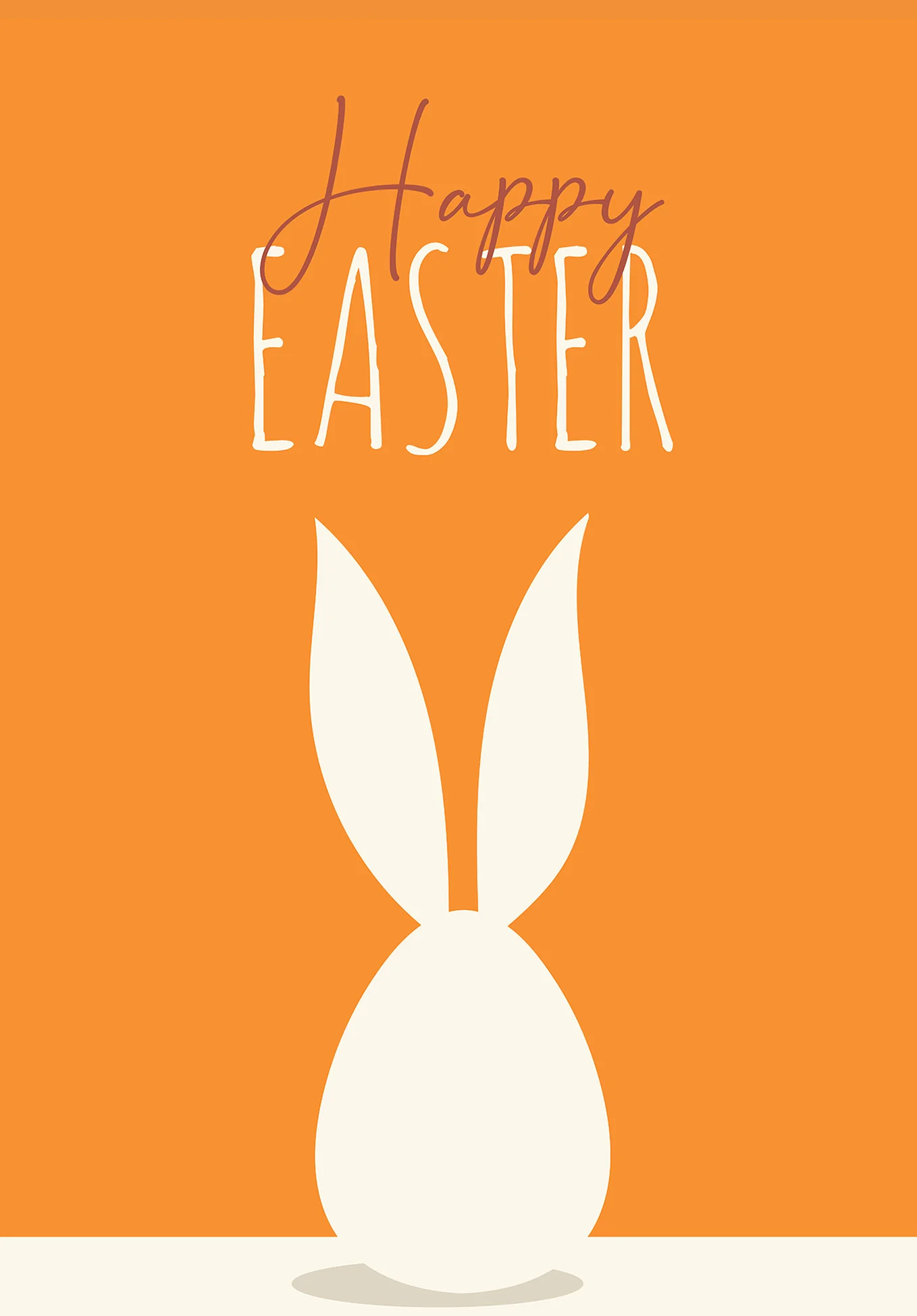 Happy Easter - Lapin blanc orange - Image 2