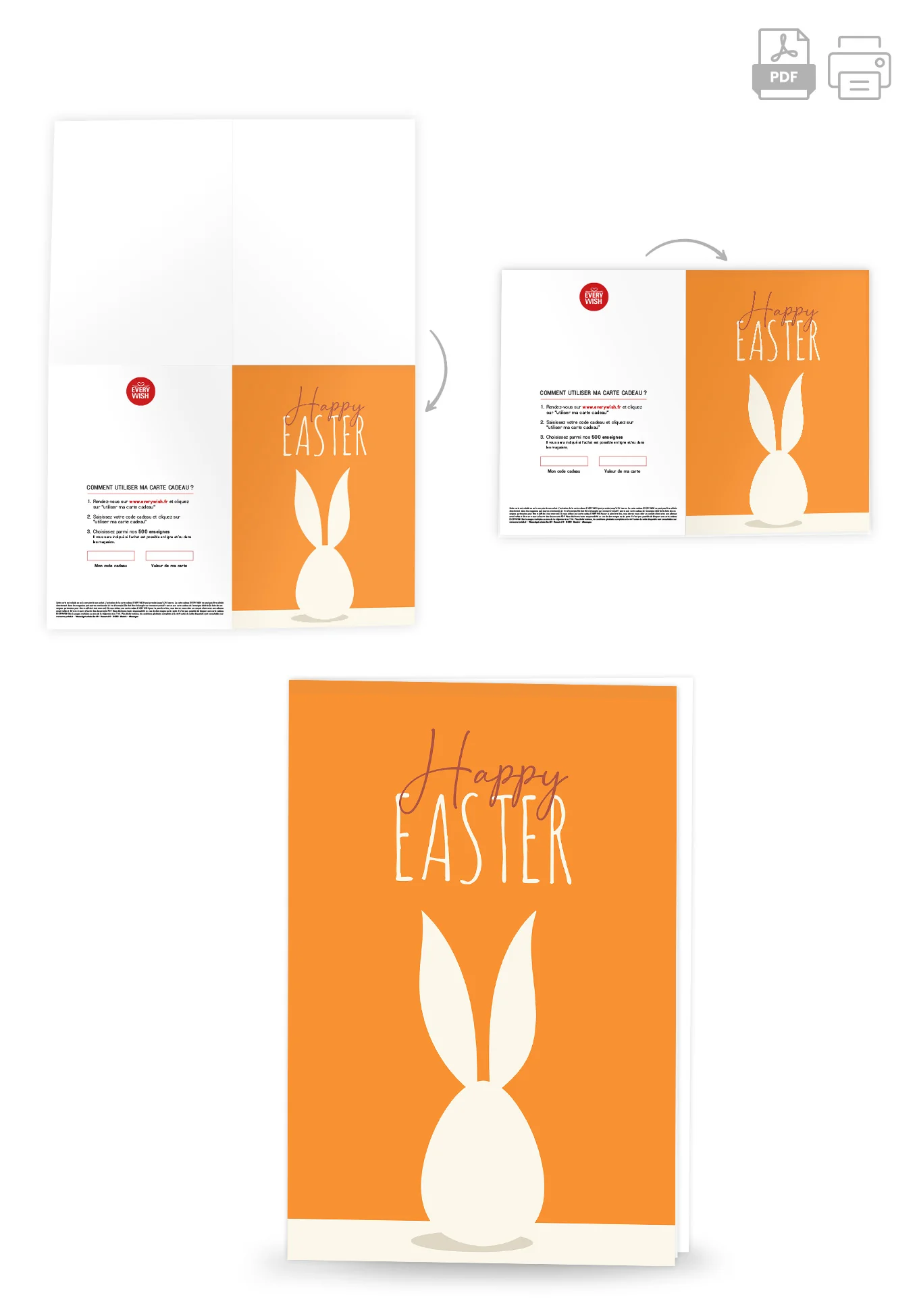 Happy Easter - Lapin blanc orange - Image 4