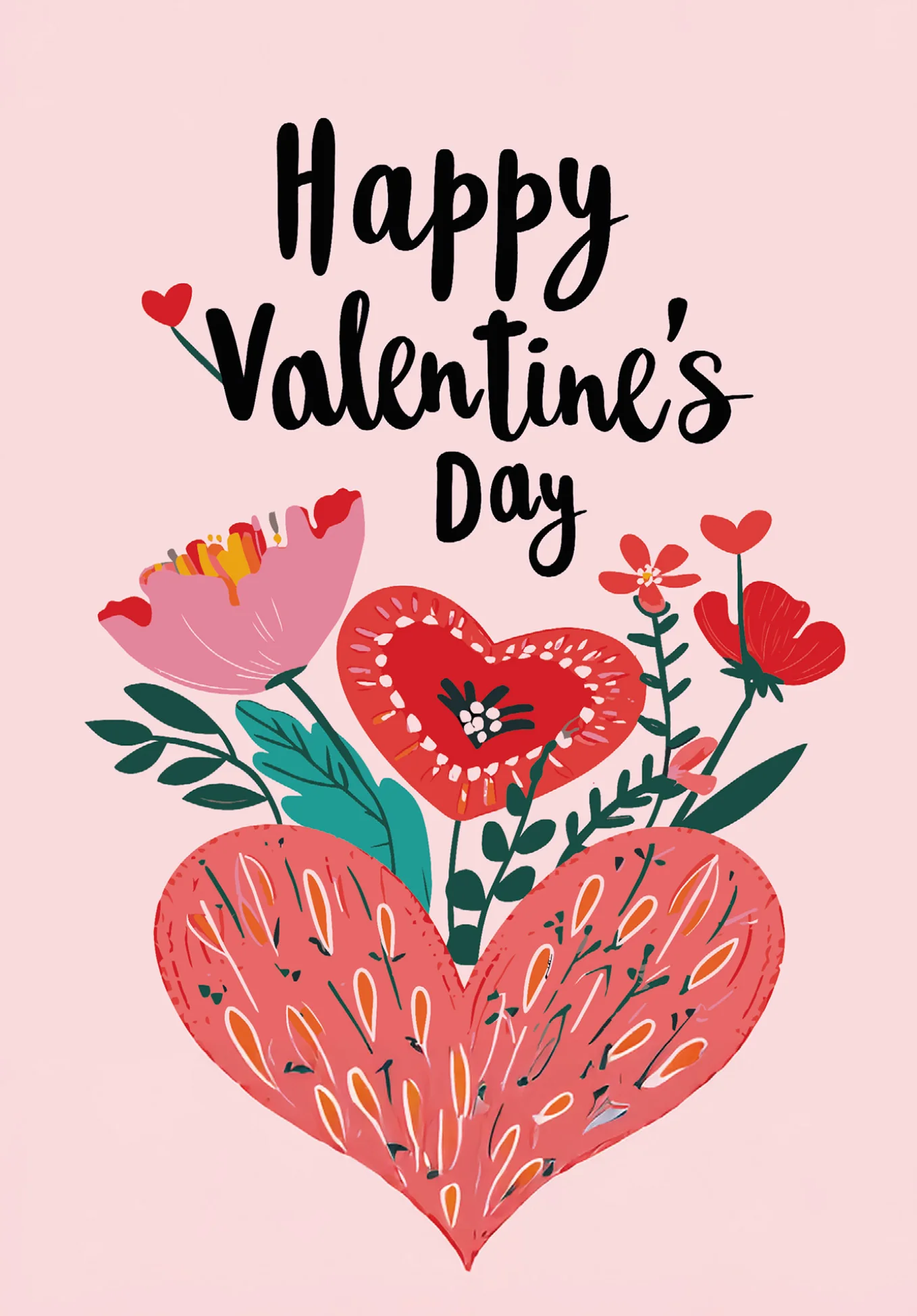 Happy Valentine's Day - Cœur et fleurs PDF - Image 2