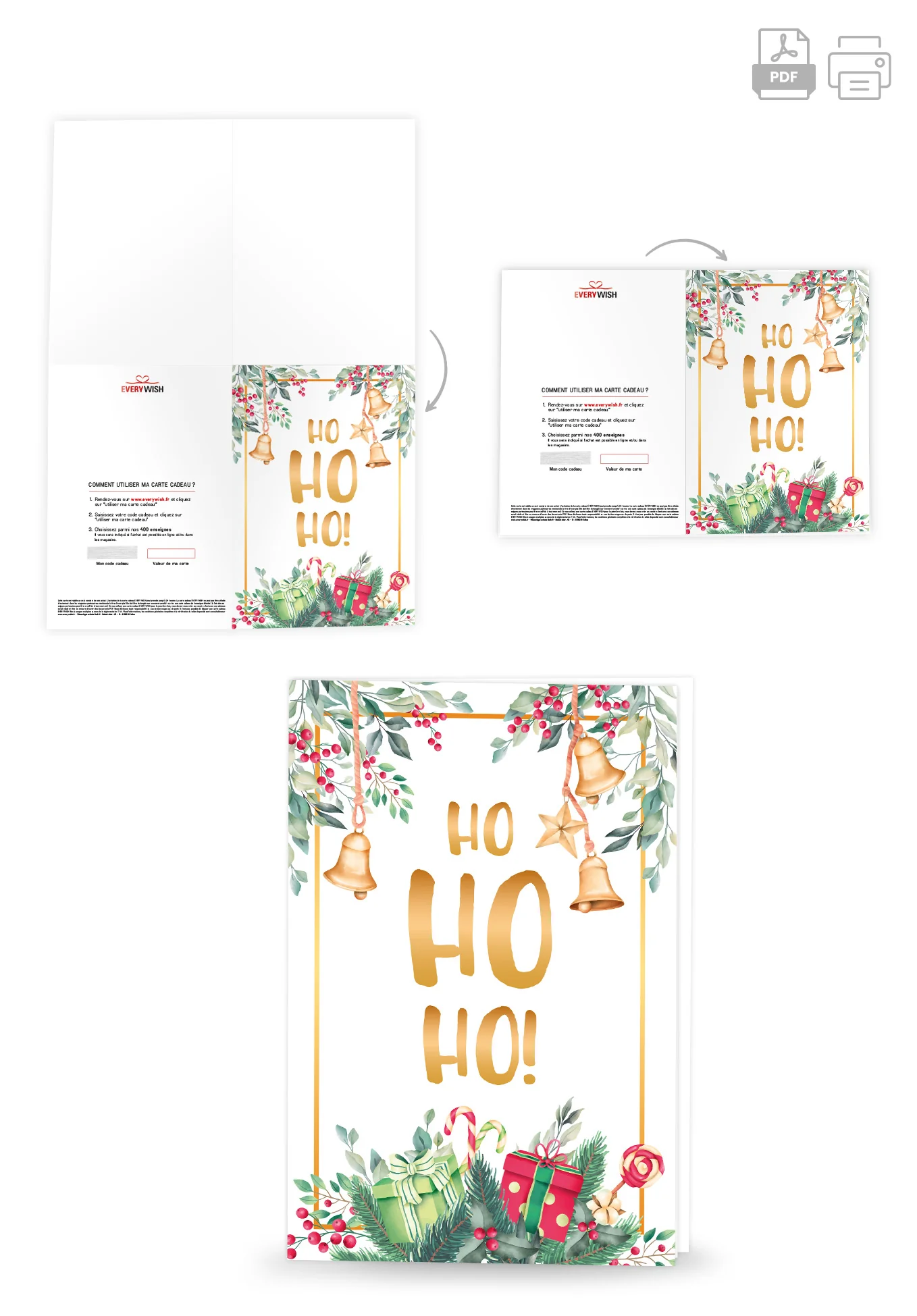 Ho Ho Ho - Branches Aquarelle - Image 4