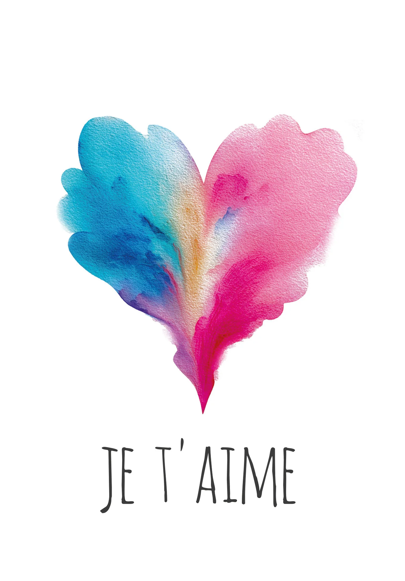 Je t'aime - Cœur bleu-rose PDF - Image 2
