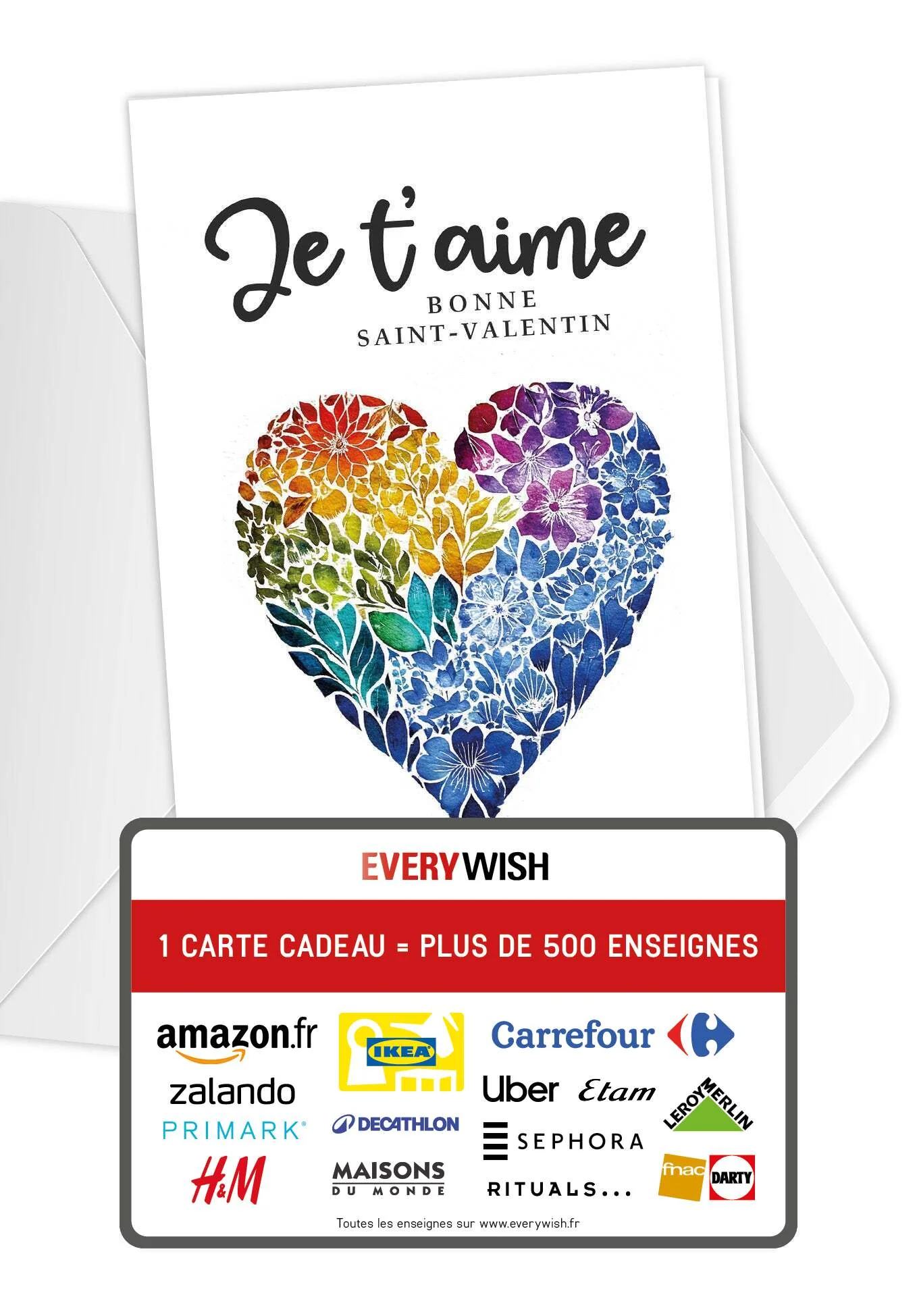 Je t'aime - Cœur coloré PDF