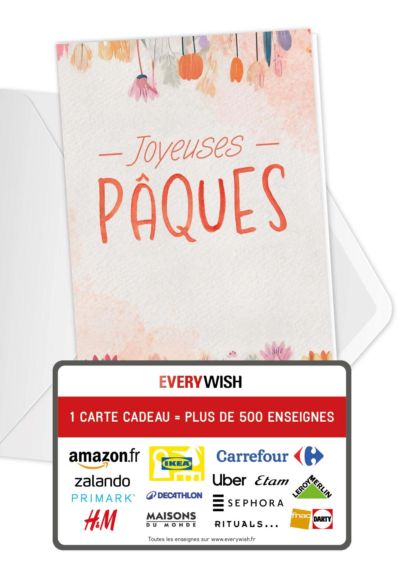 Joyeuses Pâques - Fleurs Aquarelle PDF