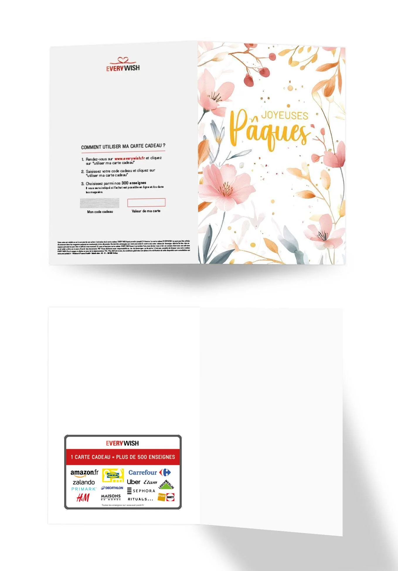 Joyeuses Pâques - Fleurs aquarelles roses PDF - Image 3