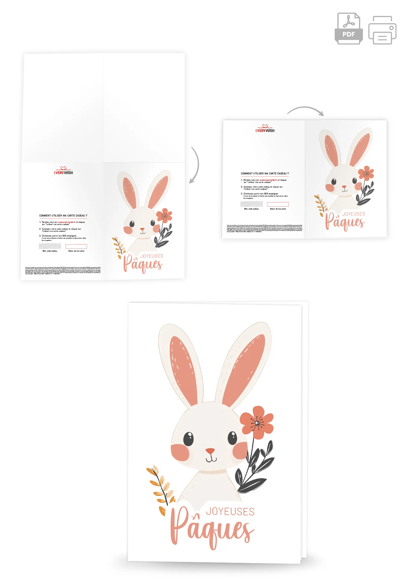 Joyeuses Pâques - Lapin blanc - Image 4