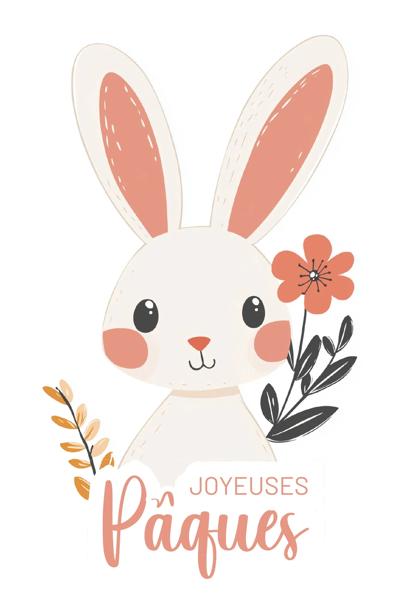 Joyeuses Pâques - Lapin blanc PDF - Image 2