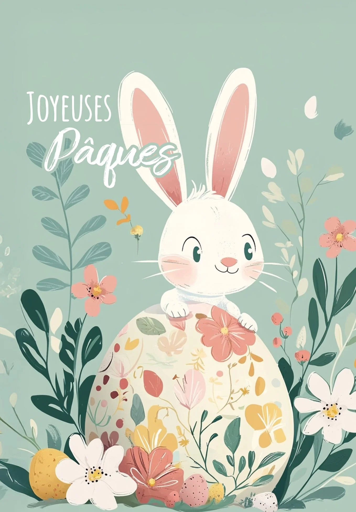 Joyeuses Pâques - Lapin Turquoise PDF - Image 2