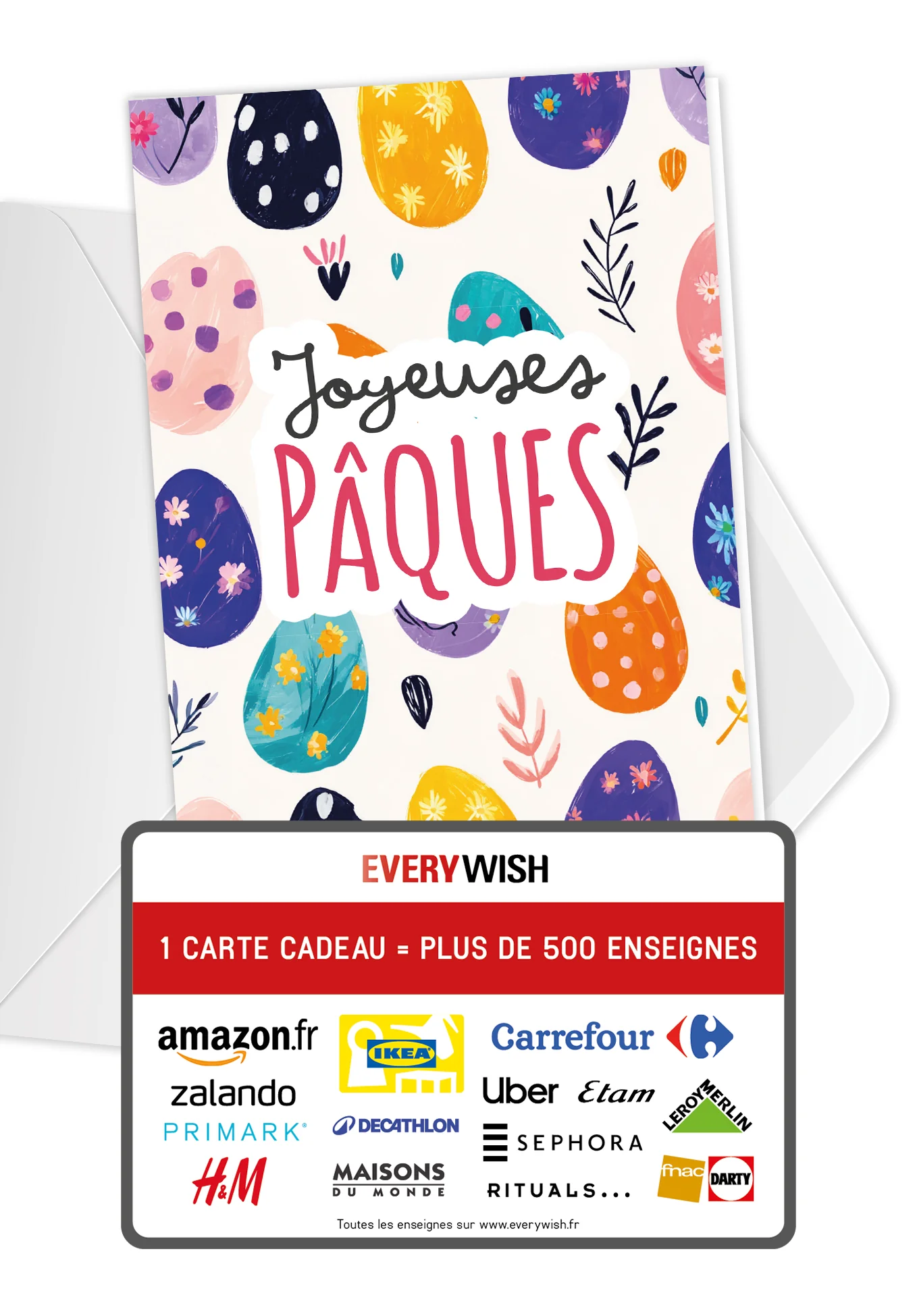 Joyeuses Pâques - Motif d'œufs coloré PDF