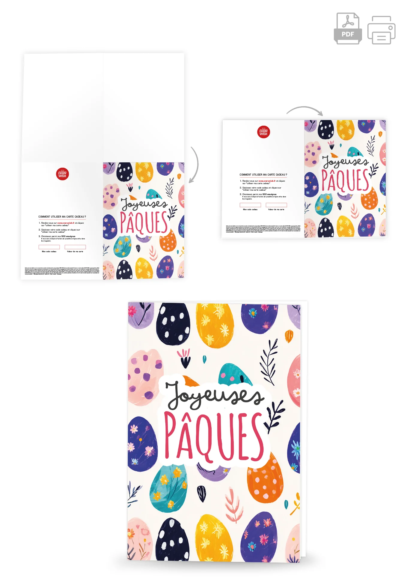 Joyeuses Pâques - Motif d'œufs coloré PDF - Image 4