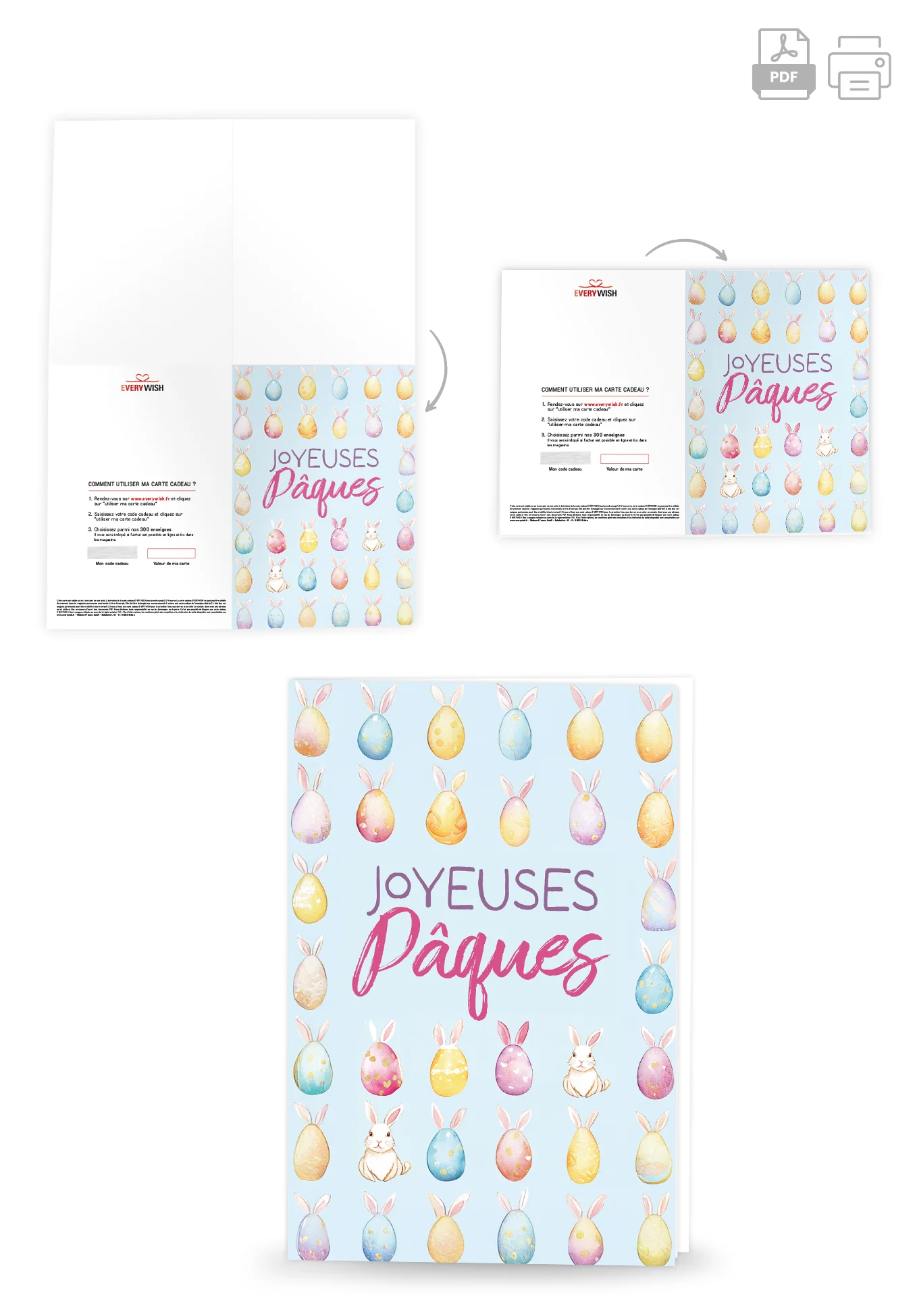 Joyeuses Pâques - Motif oeufs de lapin - Image 4