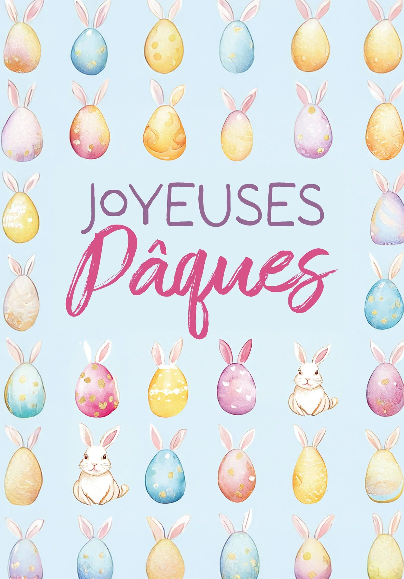 Joyeuses Pâques - Motif oeufs de lapin PDF - Image 2
