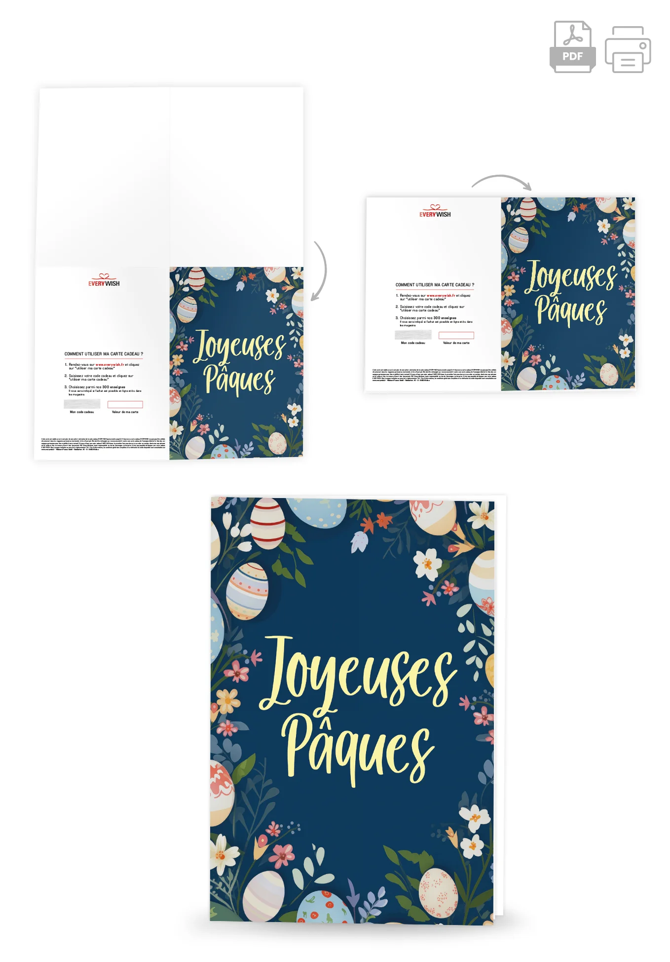Joyeuses Pâques - Oeufs de Pâques fleurs - Image 4