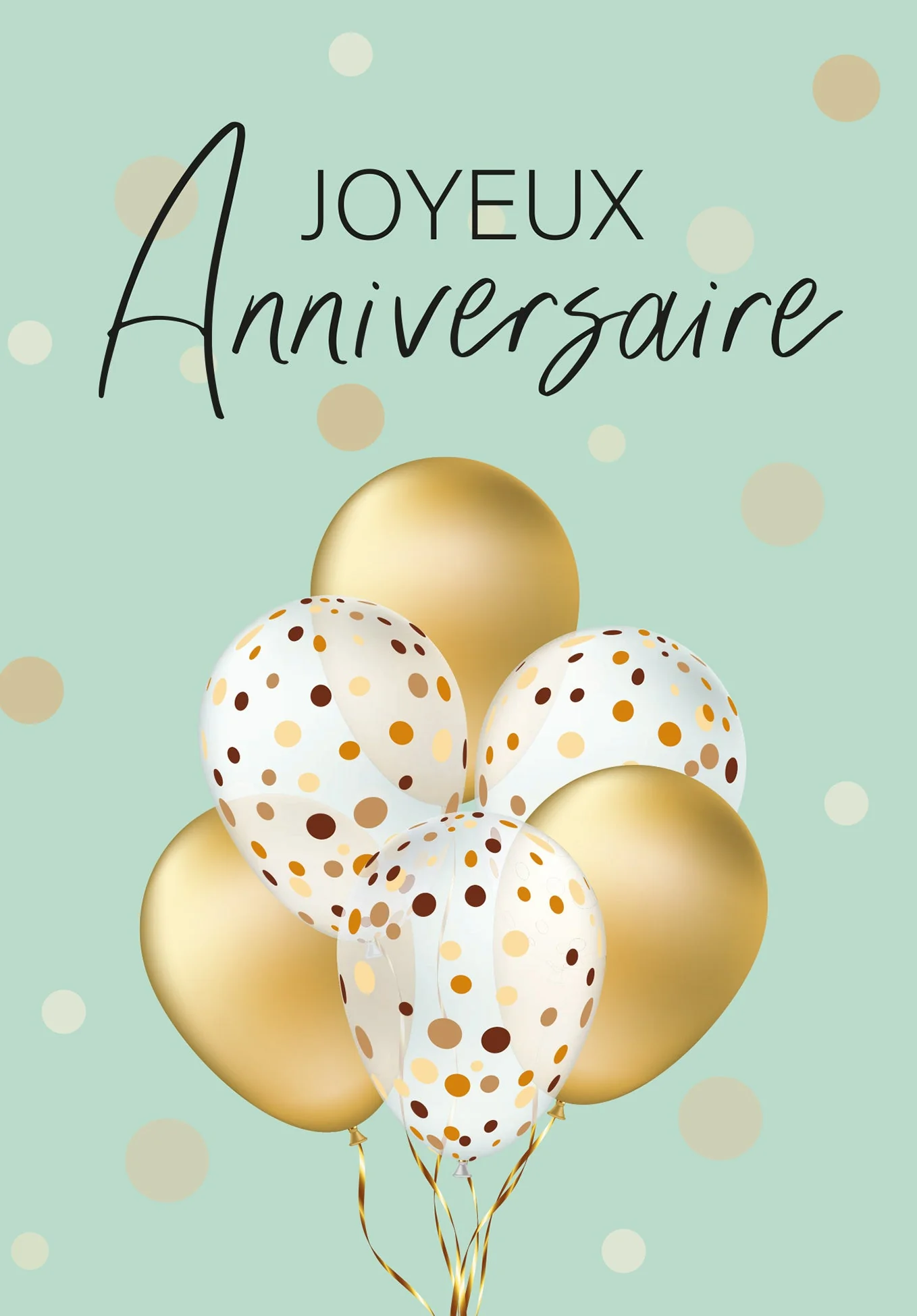 Joyeux anniversaire - Ballons Or PDF - Image 2