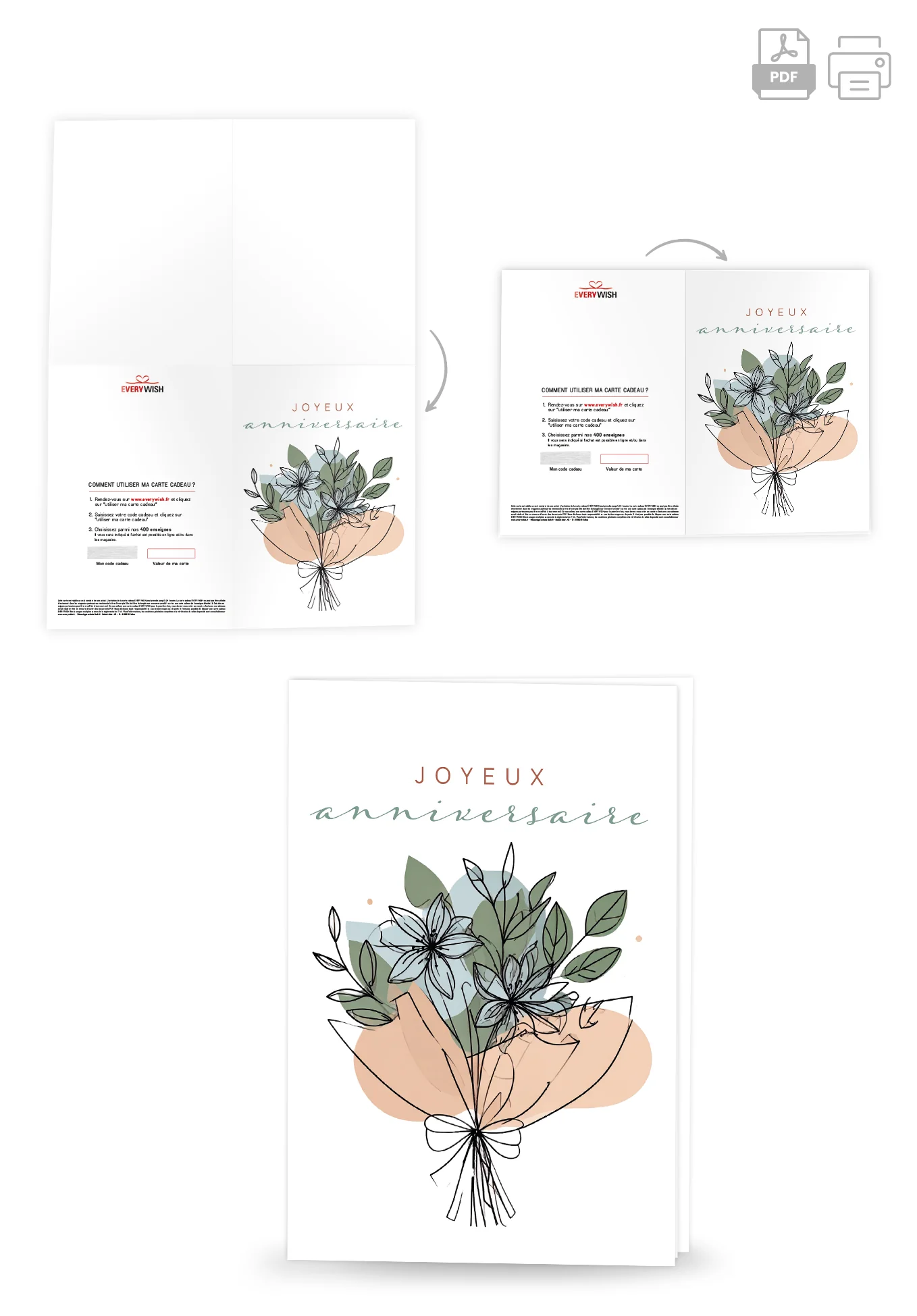 Joyeux anniversaire - Bouquet de fleurs - Image 4