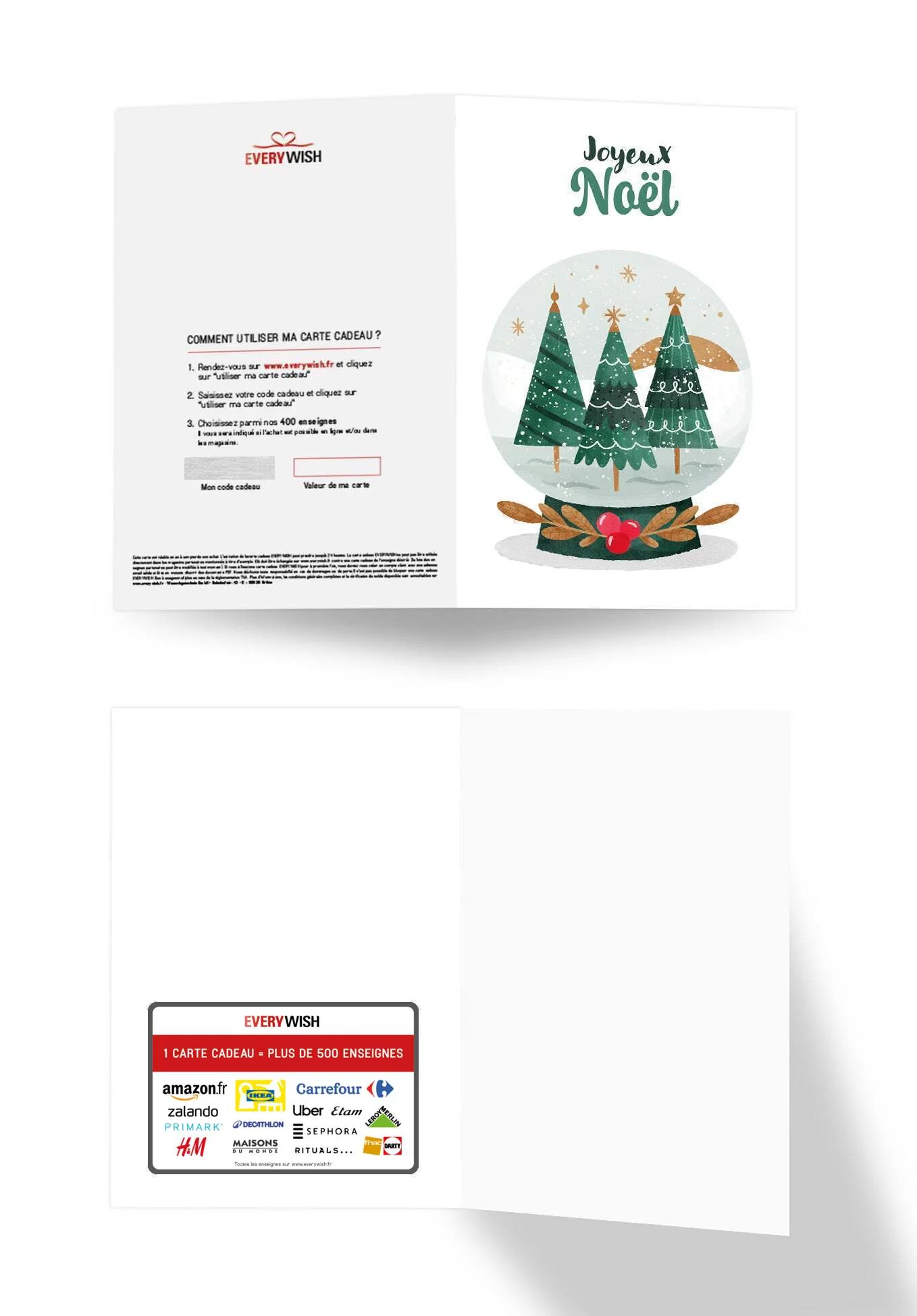 Joyeux Noël - Boule à neige Arbres - Image 3