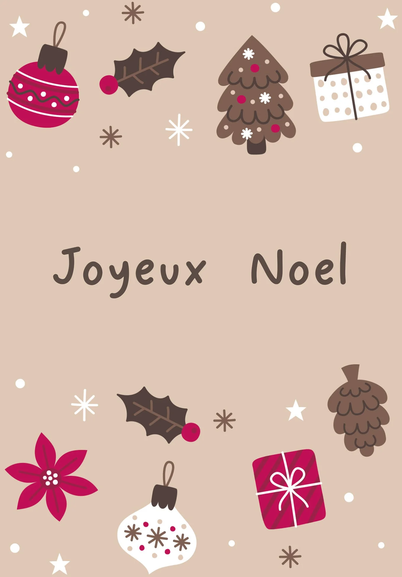 Joyeux Noël - Ornements Beige PDF - Image 2