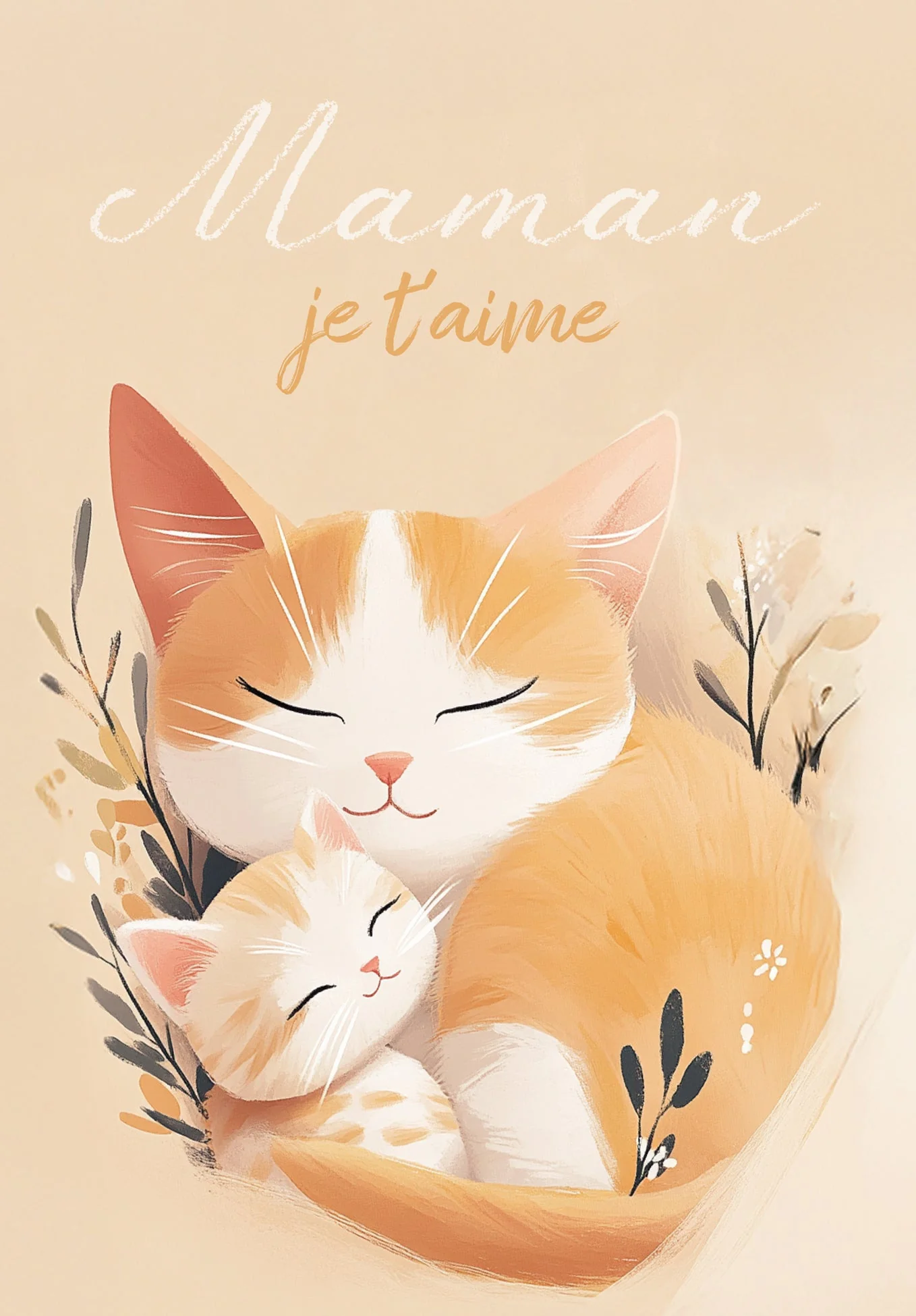 Maman je t'aime - Chat orange PDF - Image 2