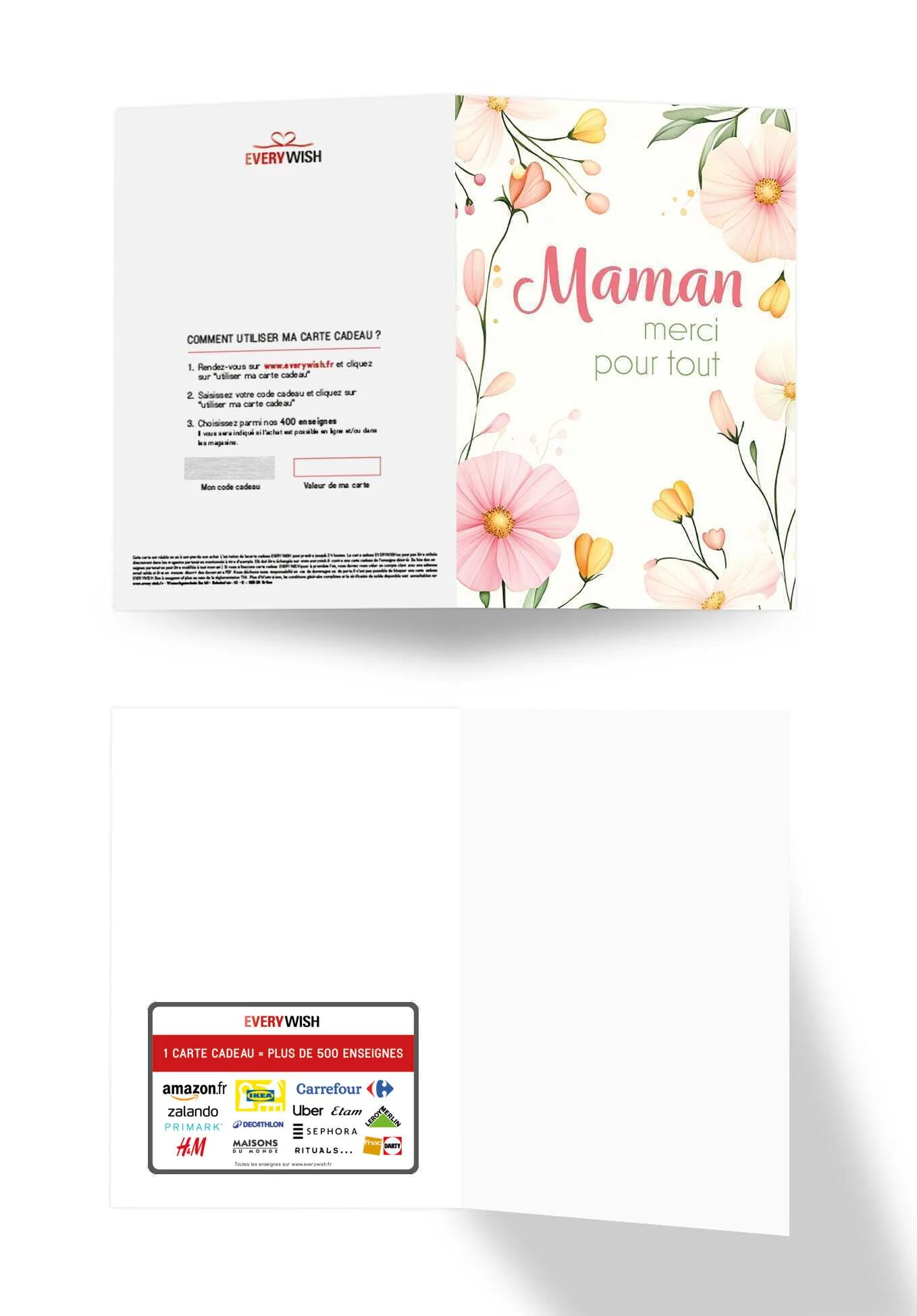 Maman merci pour tout  - Cadre à fleurs PDF - Image 3