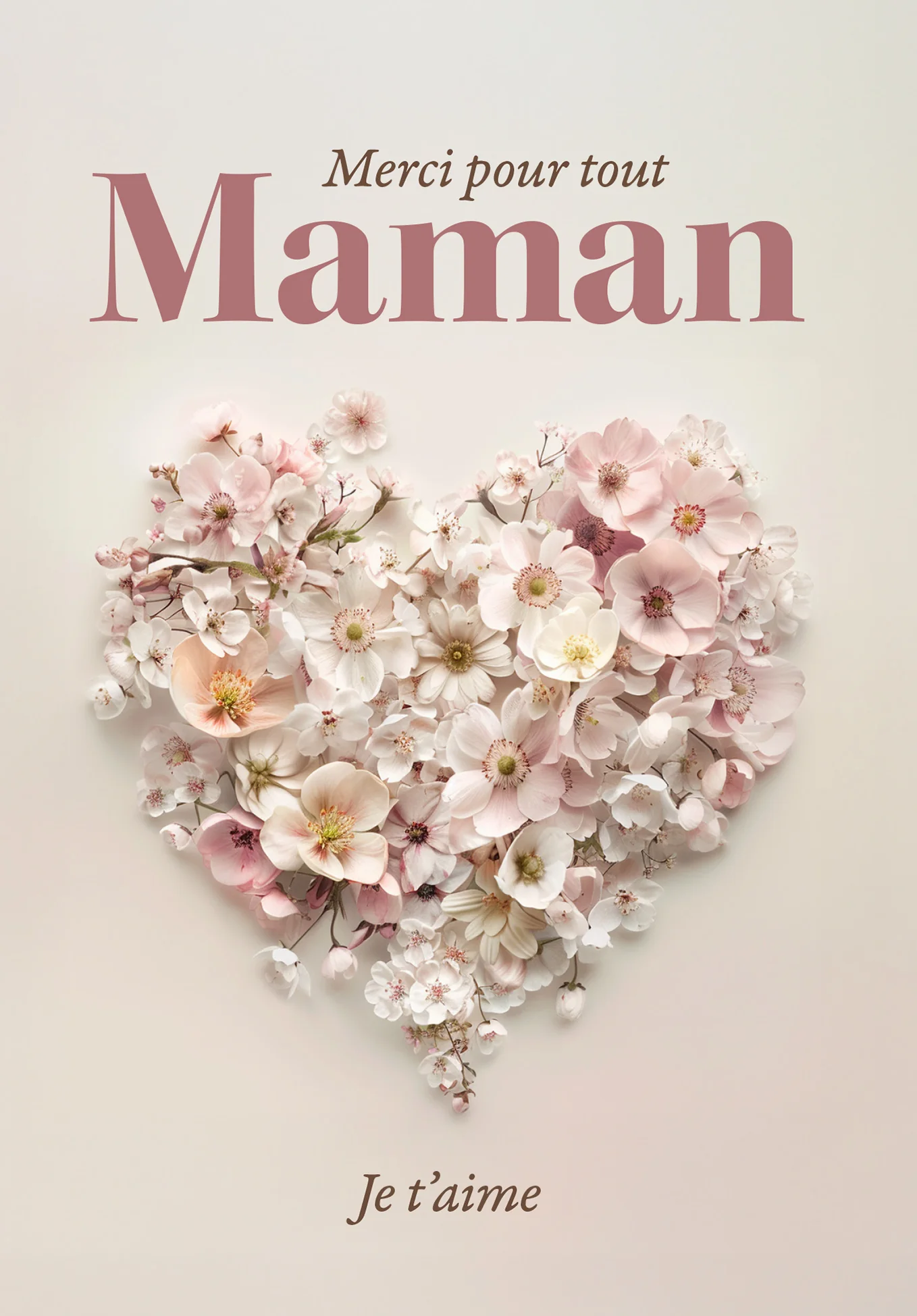 Maman merci pour tout - Un cœur de fleurs - Image 2