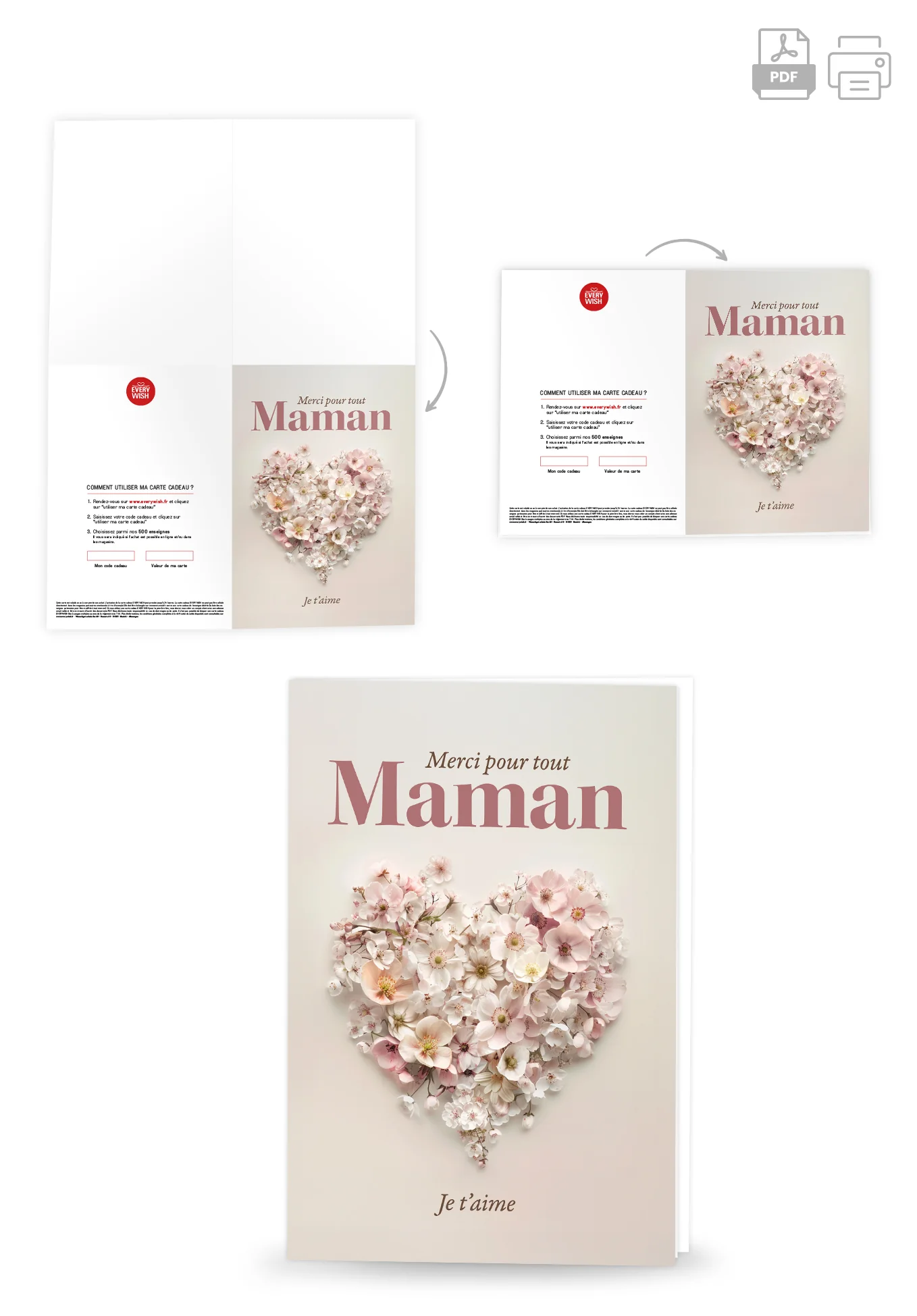 Maman merci pour tout - Un cœur de fleurs - Image 4