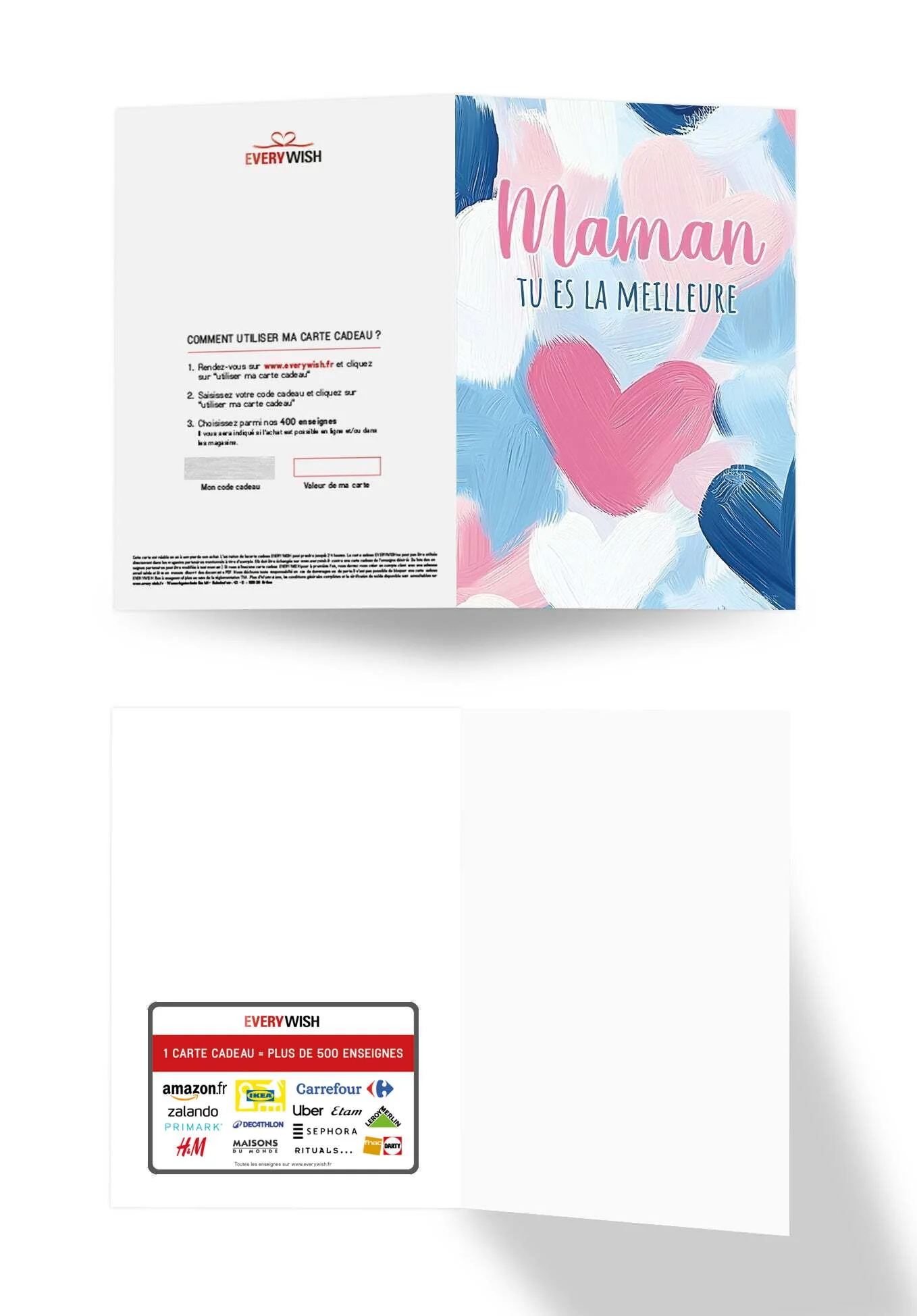 Maman tu es la meilleure - Motif de cœur peint - Image 3